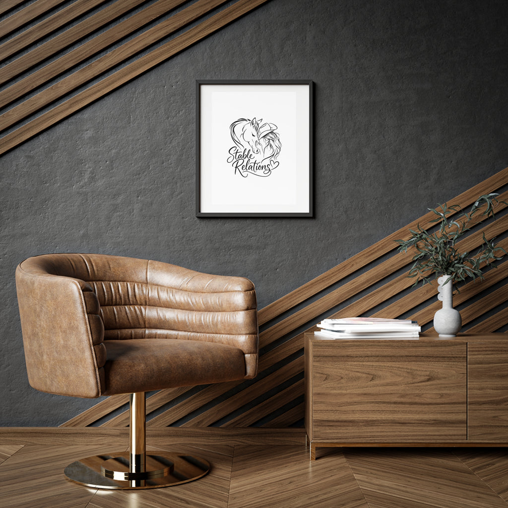 Stable Relations illustration Framed Poster | Matte print HorseGirlsBrand