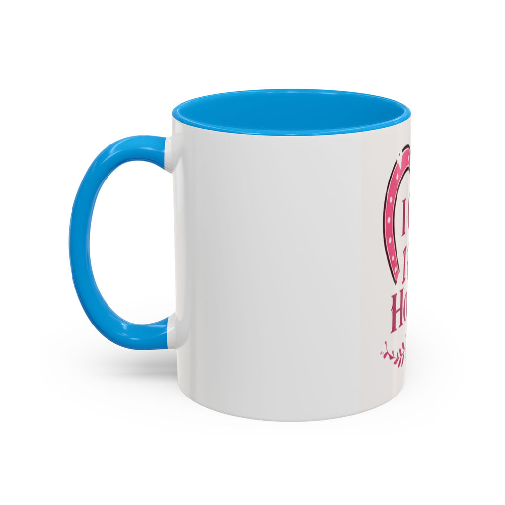 I Can't I Have Horses Pink Horseshoe Heart Mug | Coffee Cup, Equestrian, HorseGirlsBrand