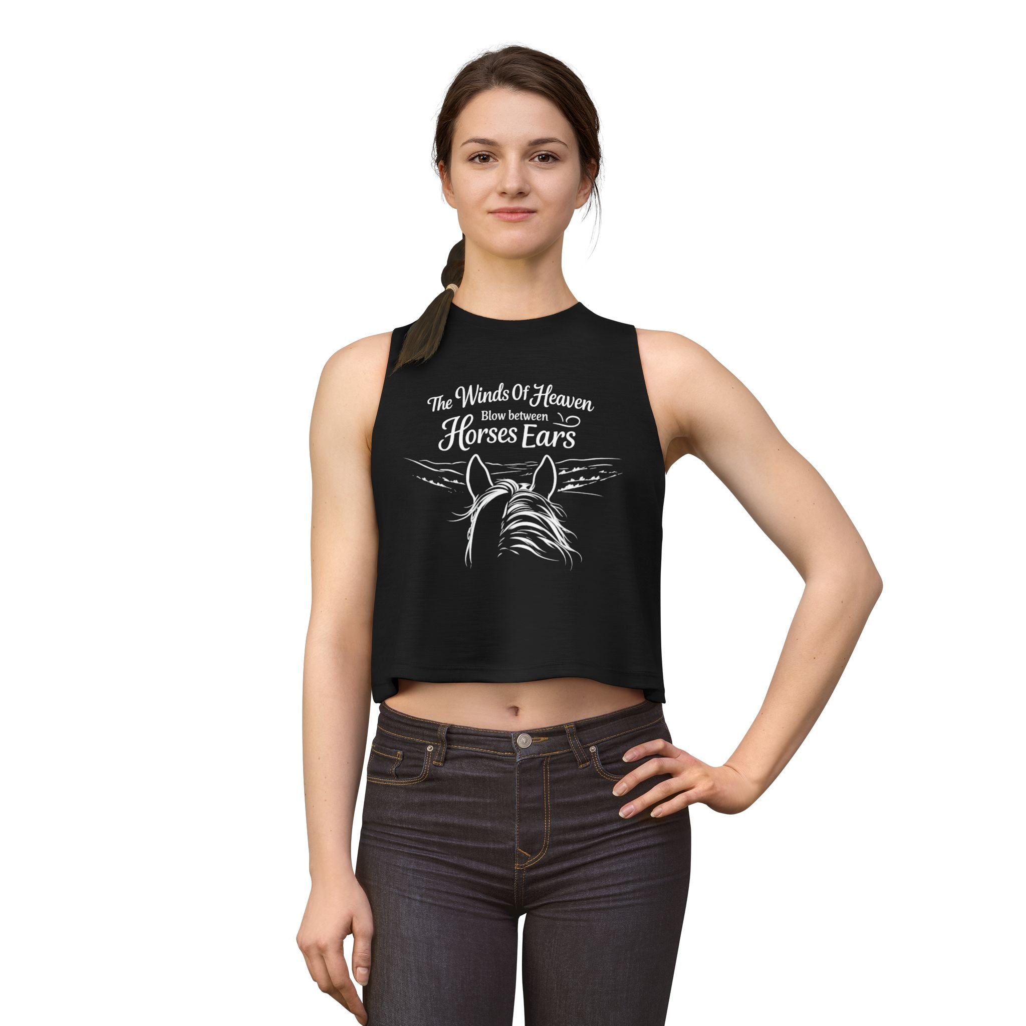 The Winds of Heaven Horses Ears Crop Top | Horseback Riding Shirt HorseGirlsBrand