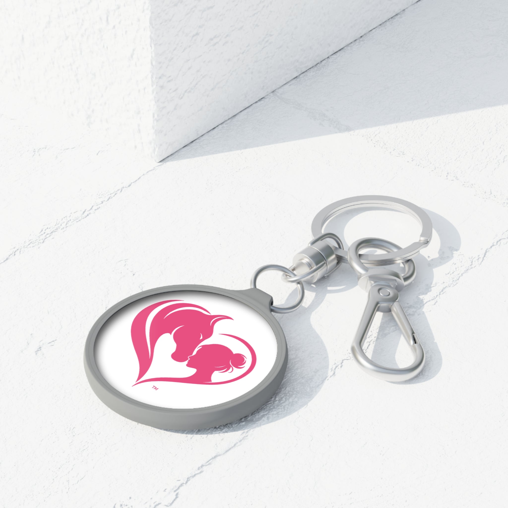 Pink Horse Heart silhouette Keyring Tag | Equestrian Keychain HorseGirlsBrand