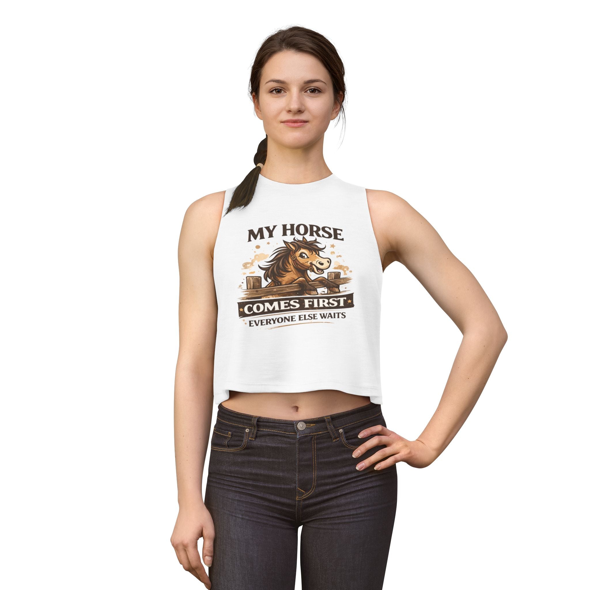 My Horse Comes First Women's Crop Top | HorseGirlsBrand