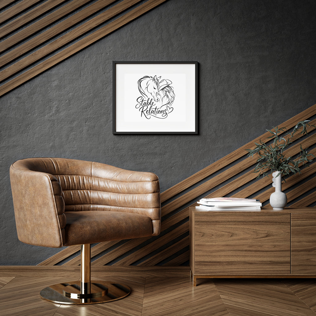 Stable Relations illustration Framed Poster | Matte print HorseGirlsBrand