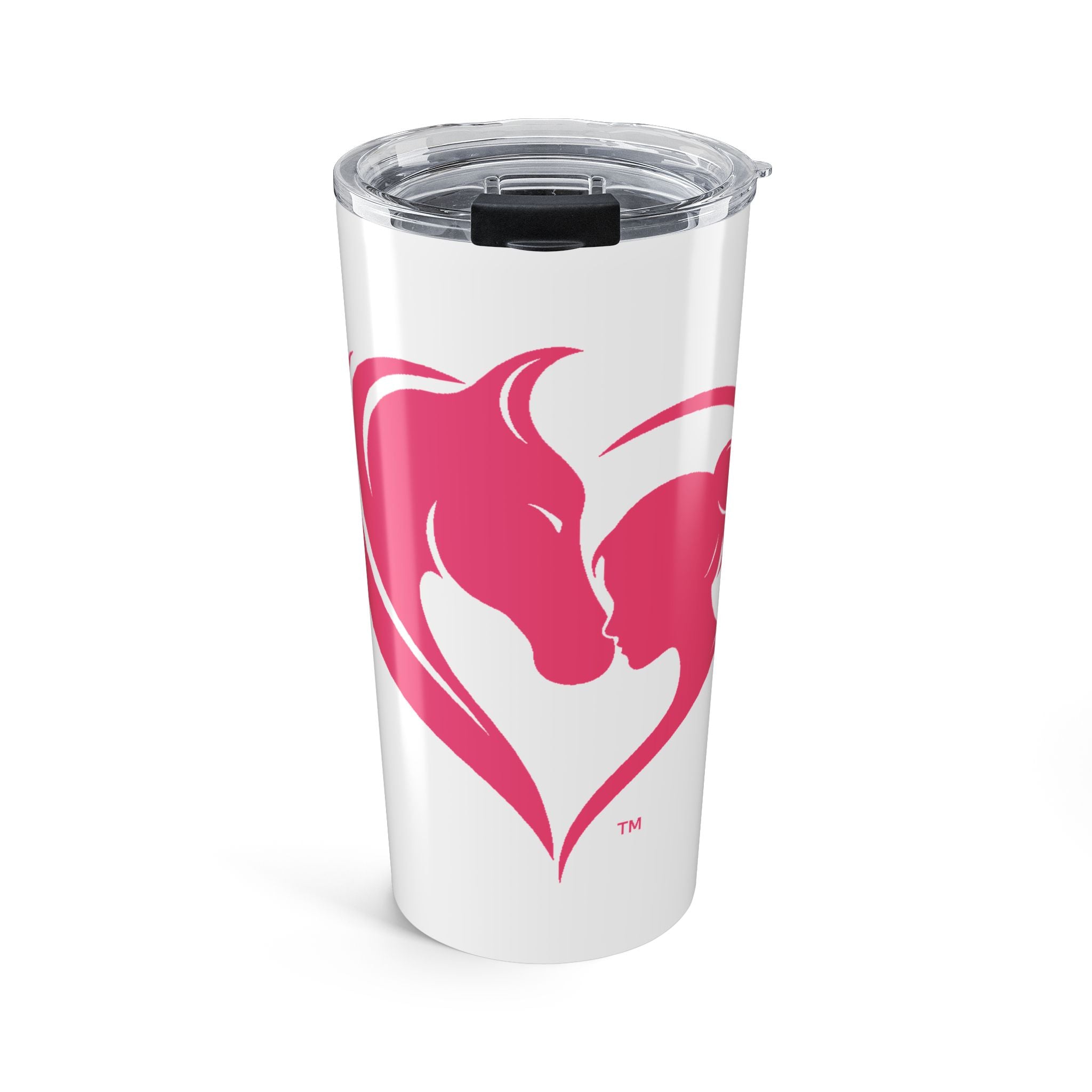 Pink Horse and Girl Heart Insulated 20oz.Travel Tumbler | HorseGirlsBrand