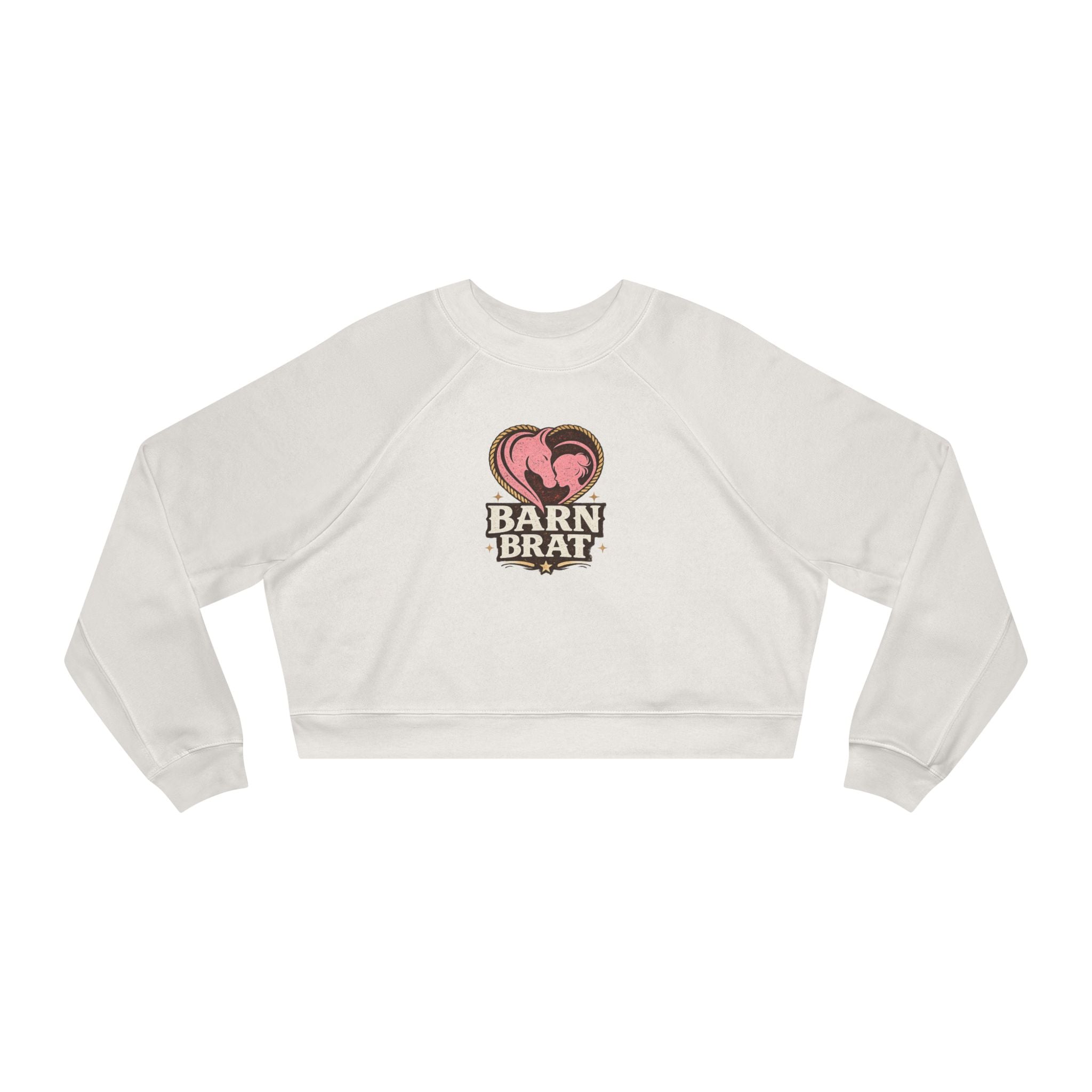 Barn Brat Heart Cropped Pullover Sweatshirt | HorseGirlsBrand