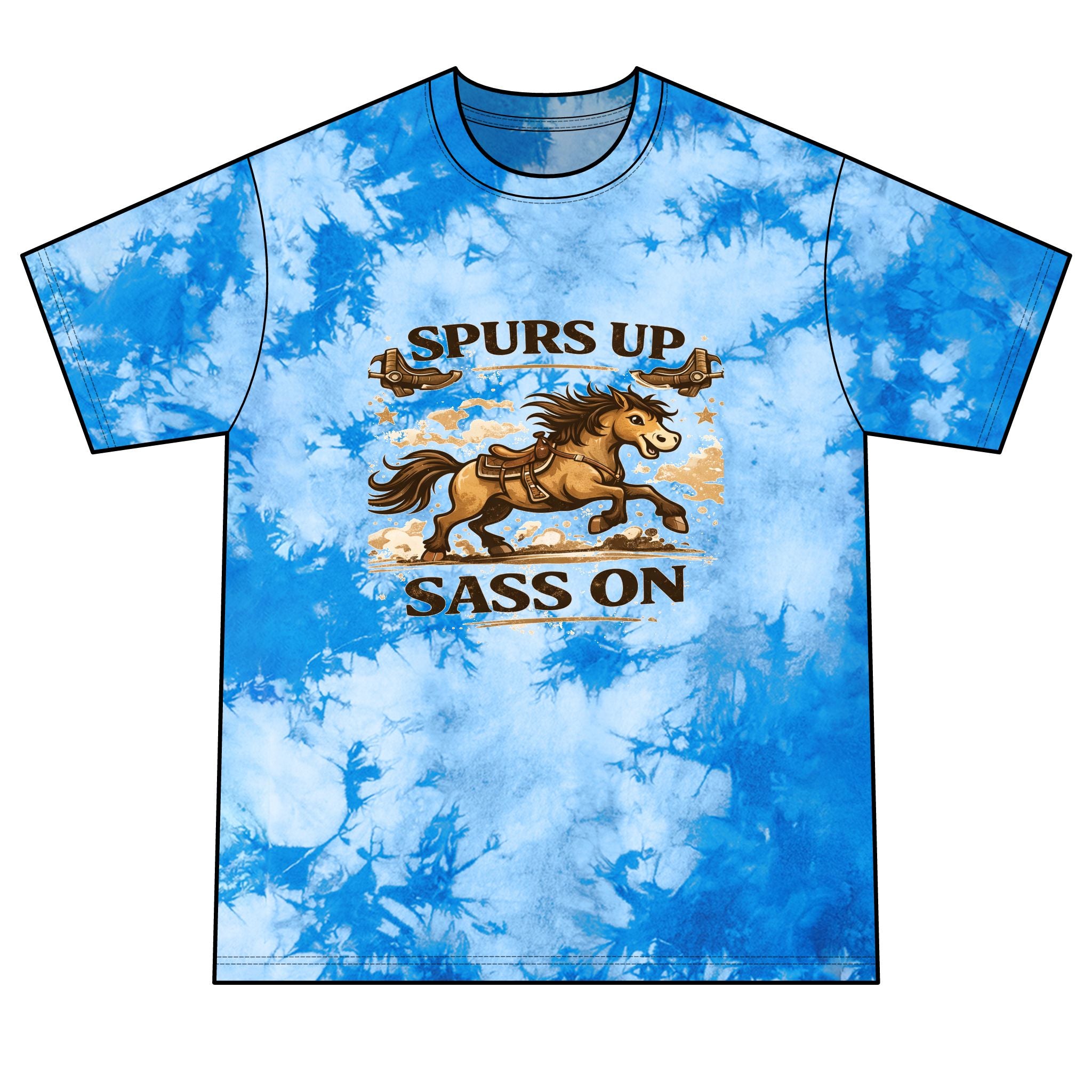 Spurs Up Sass Tie-Dye Tee | HorseGirlsBrand