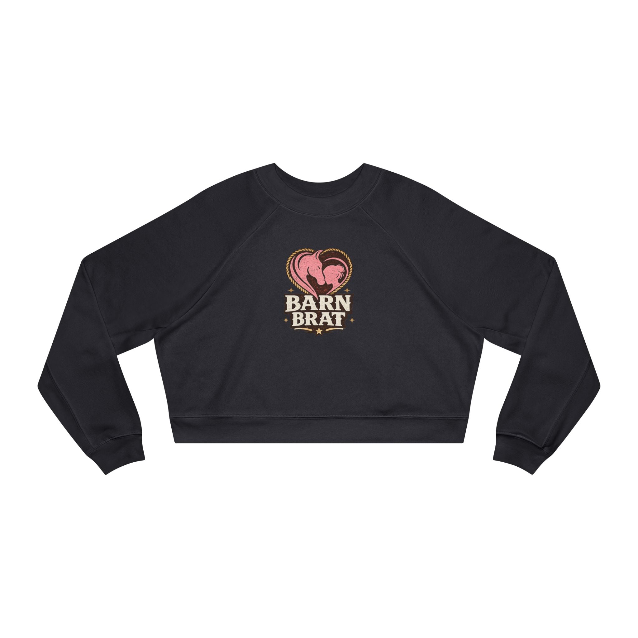 Barn Brat Heart Cropped Pullover Sweatshirt | HorseGirlsBrand