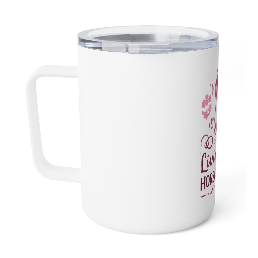 Living That Horse Girl Life Insulated Mug | 10oz Travel Tumbler, HorseGirlsBrand