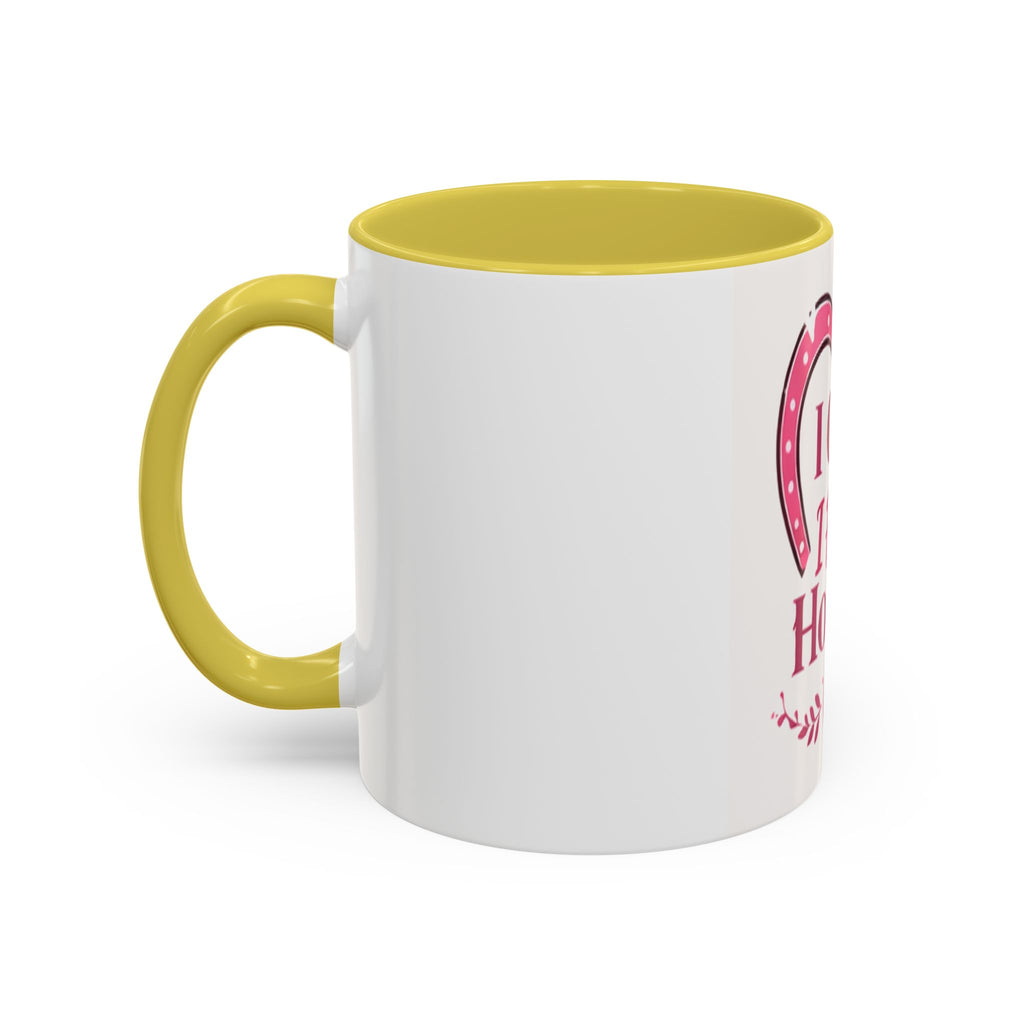 I Can't I Have Horses Pink Horseshoe Heart Mug | Coffee Cup, Equestrian, HorseGirlsBrand