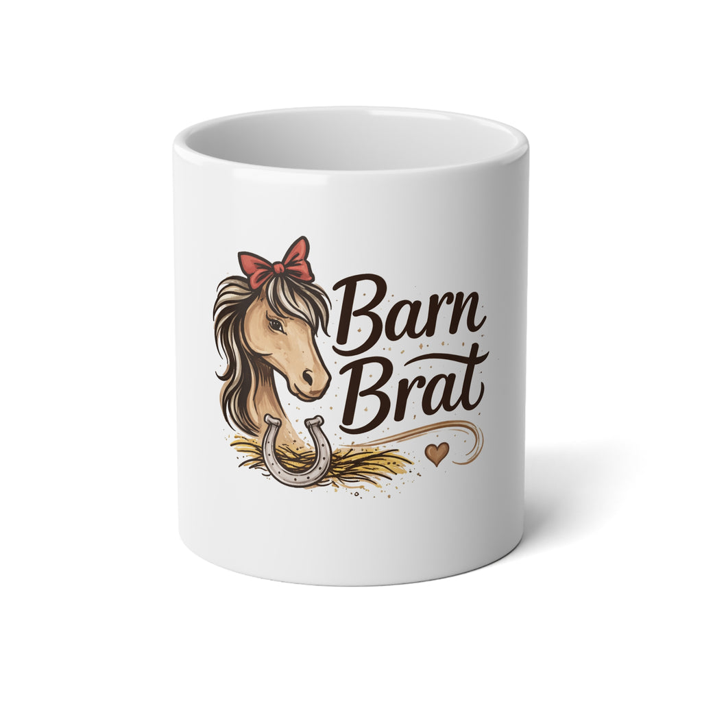 Barn Brat Horse Illustration 20oz Mug | HorseGirlsBrand