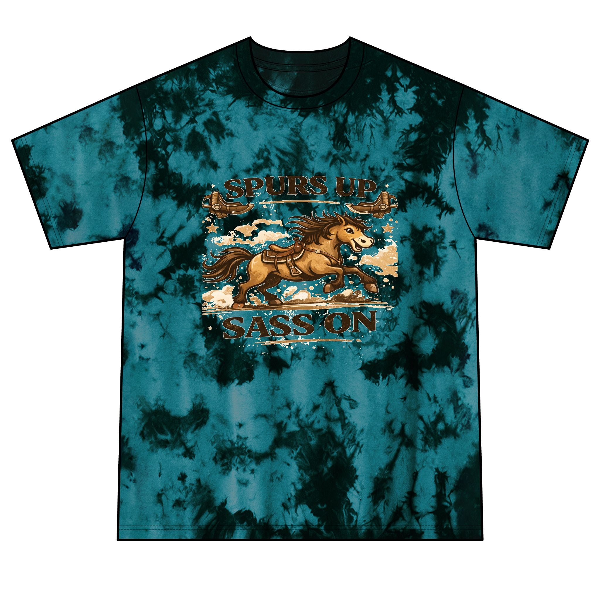 Spurs Up Sass Tie-Dye Tee | HorseGirlsBrand