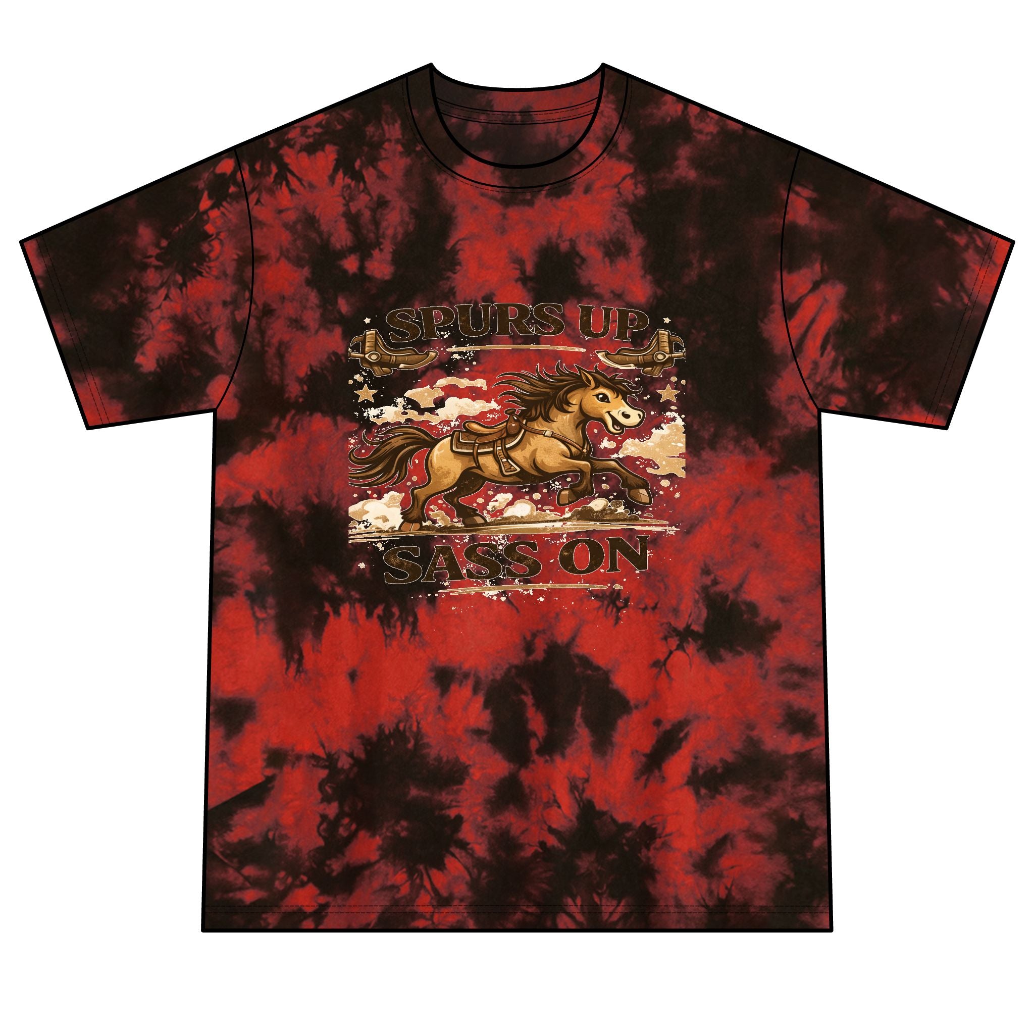 Spurs Up Sass Tie-Dye Tee | HorseGirlsBrand