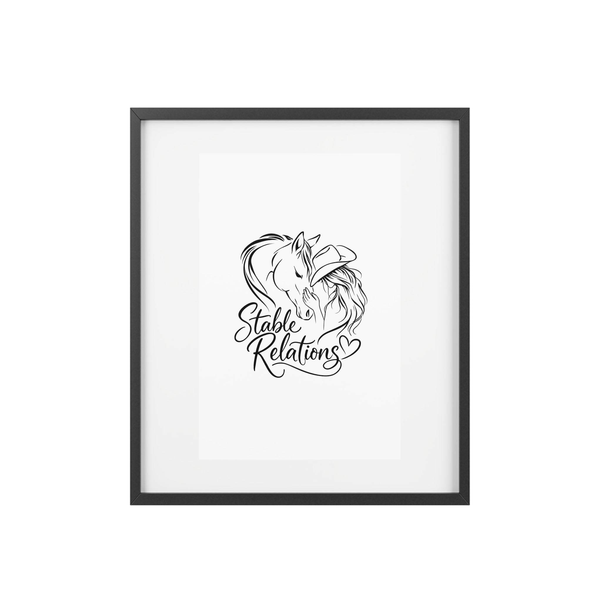 Stable Relations illustration Framed Poster | Matte print HorseGirlsBrand