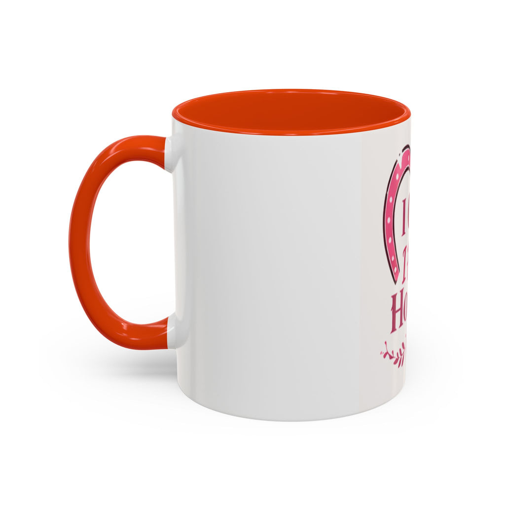 I Can't I Have Horses Pink Horseshoe Heart Mug | Coffee Cup, Equestrian, HorseGirlsBrand