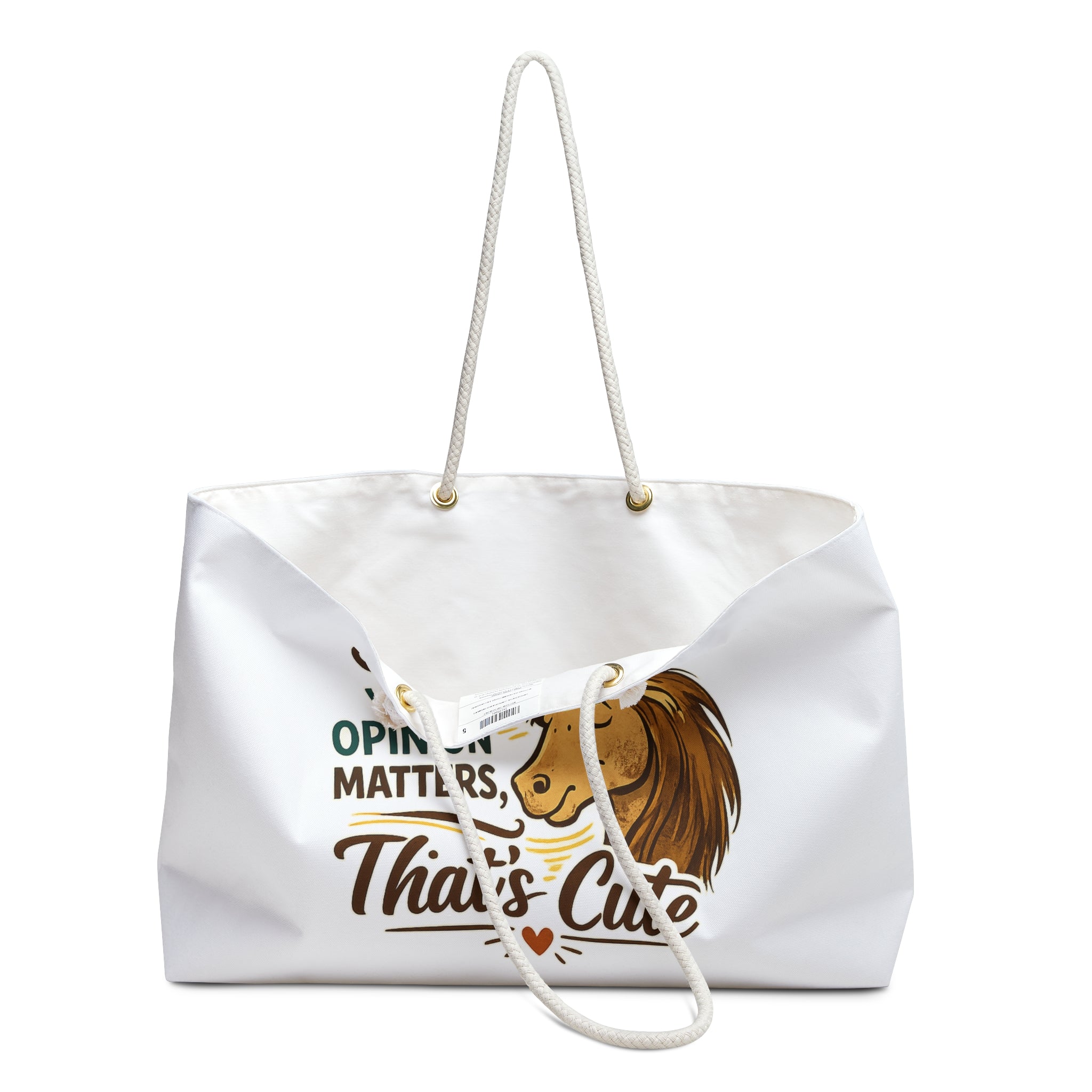 Oh You Think Your Opinion Matters That's Cute Weekender Bag | Equestrian Horse Girl Tote, HorseGirlsBrand