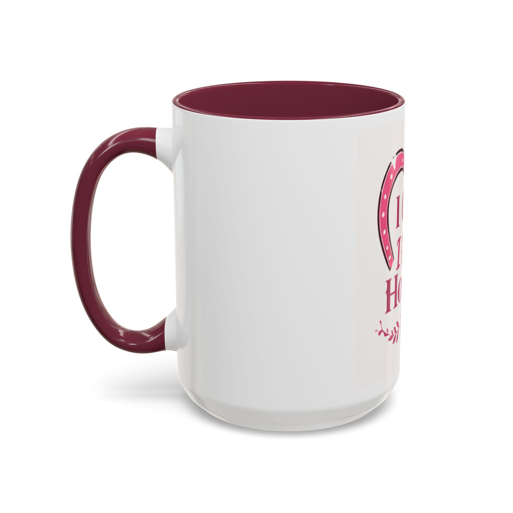 I Can't I Have Horses Pink Horseshoe Heart Mug | Coffee Cup, Equestrian, HorseGirlsBrand