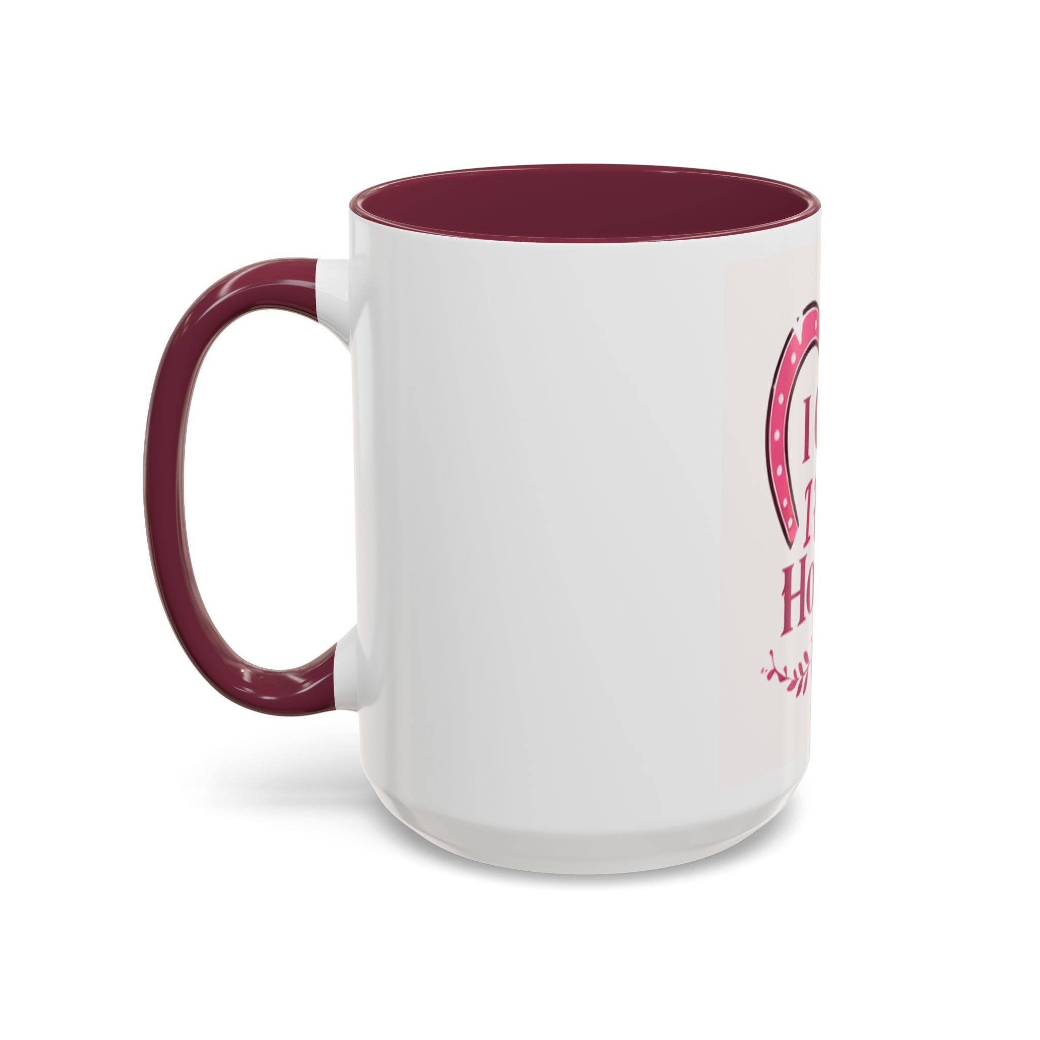 I Can't I Have Horses Pink Horseshoe Heart Mug | Coffee Cup, Equestrian, HorseGirlsBrand