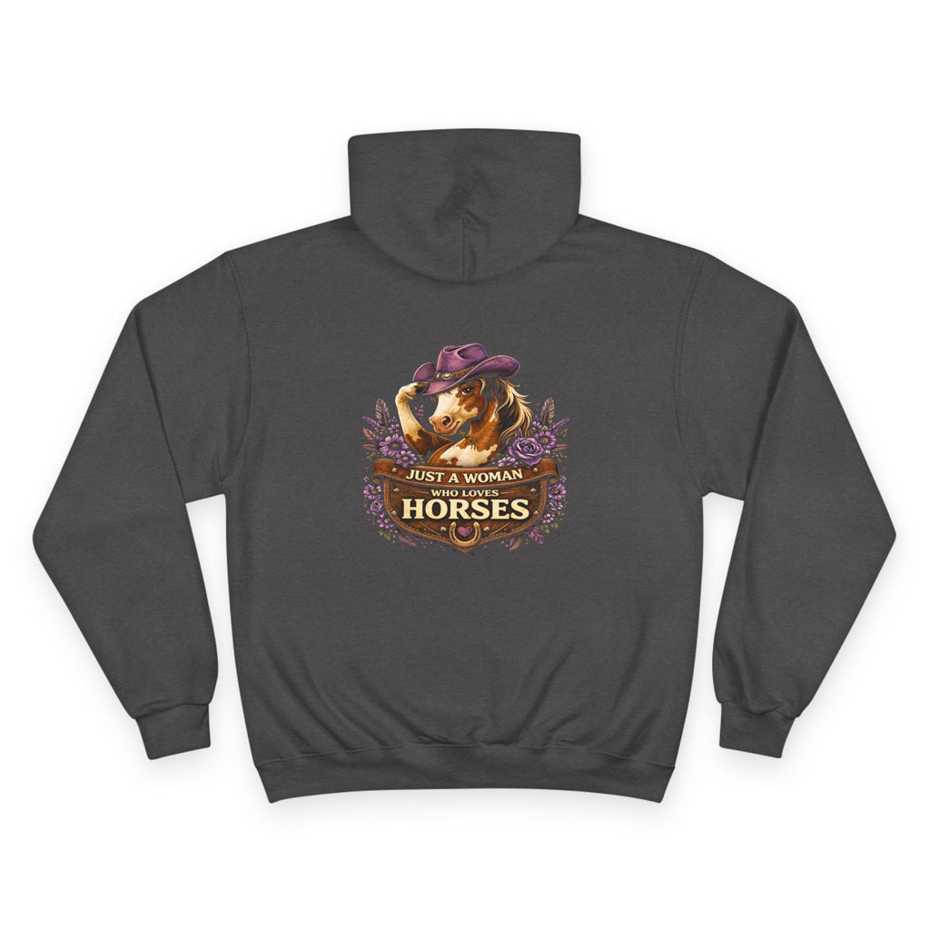 Just A Women That Loves Horses Hoodie | HorseGirlsBrand