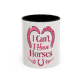 I Can't I Have Horses Pink Horseshoe Heart Mug | Coffee Cup, Equestrian, HorseGirlsBrand