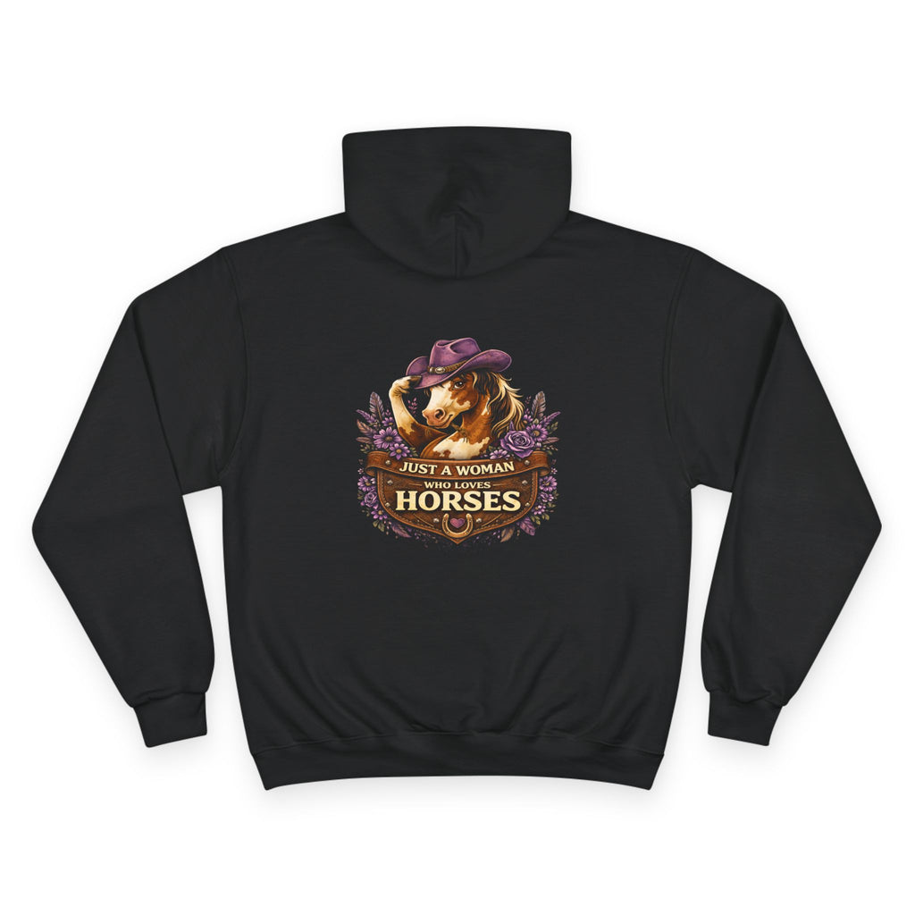 Just A Women That Loves Horses Hoodie | HorseGirlsBrand