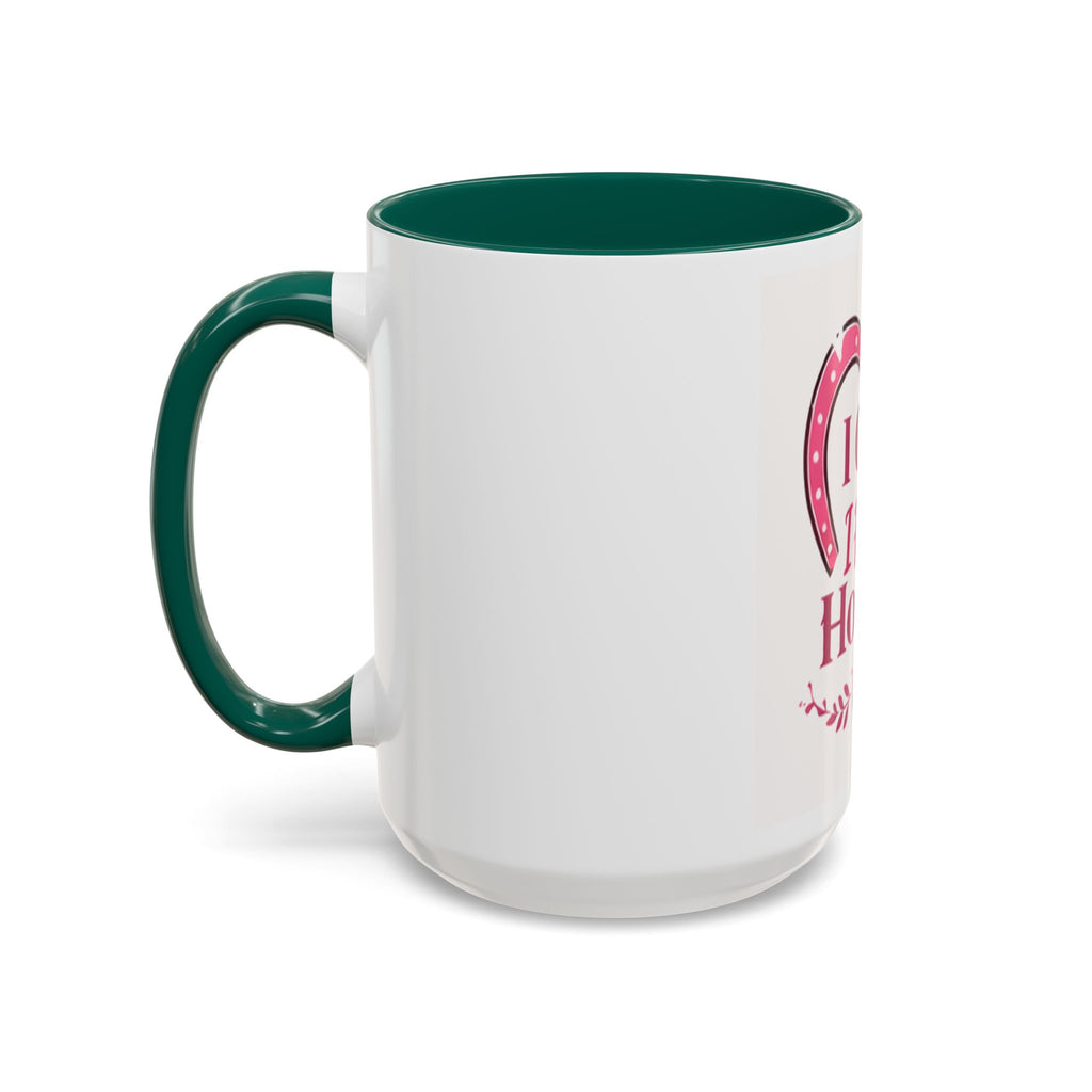 I Can't I Have Horses Pink Horseshoe Heart Mug | Coffee Cup, Equestrian, HorseGirlsBrand