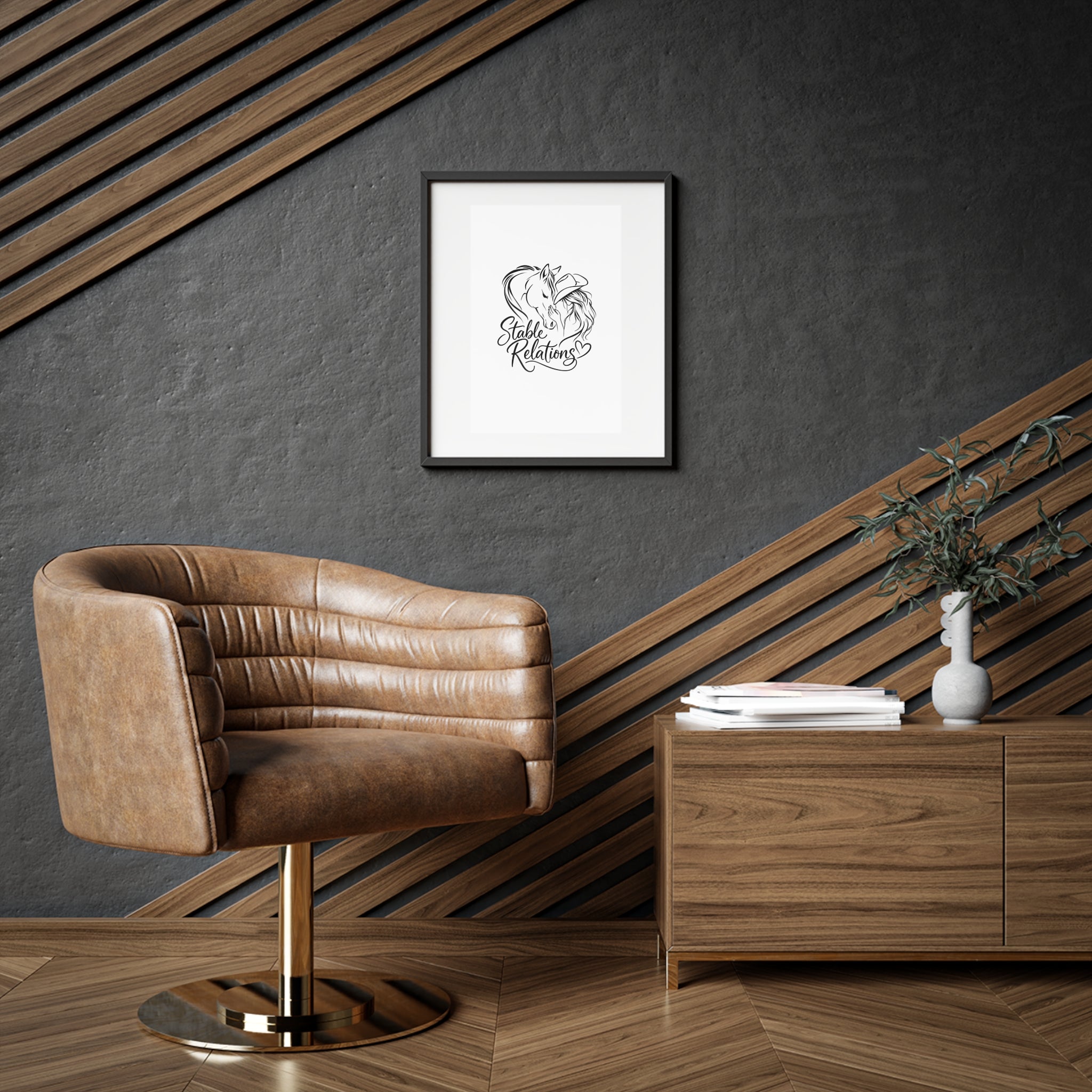 Stable Relations illustration Framed Poster | Matte print HorseGirlsBrand