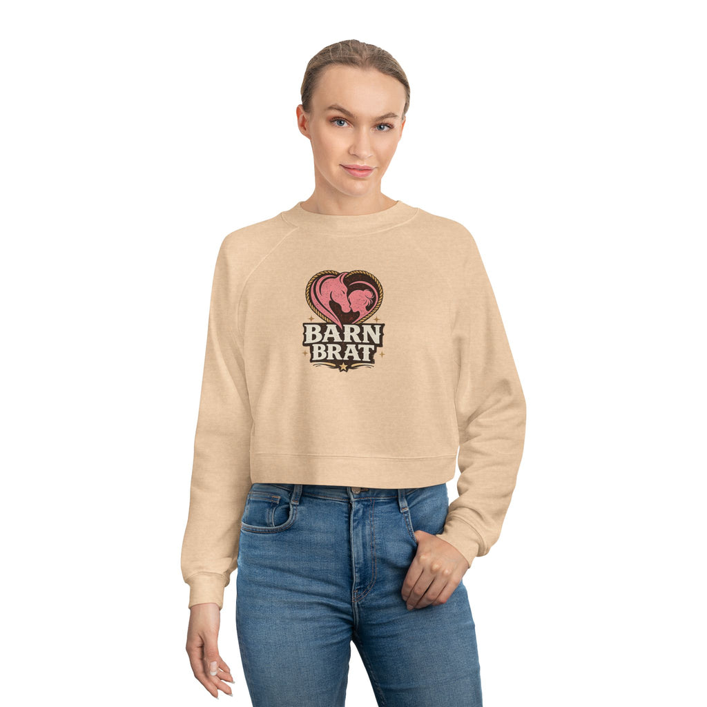 Barn Brat Heart Cropped Pullover Sweatshirt | HorseGirlsBrand