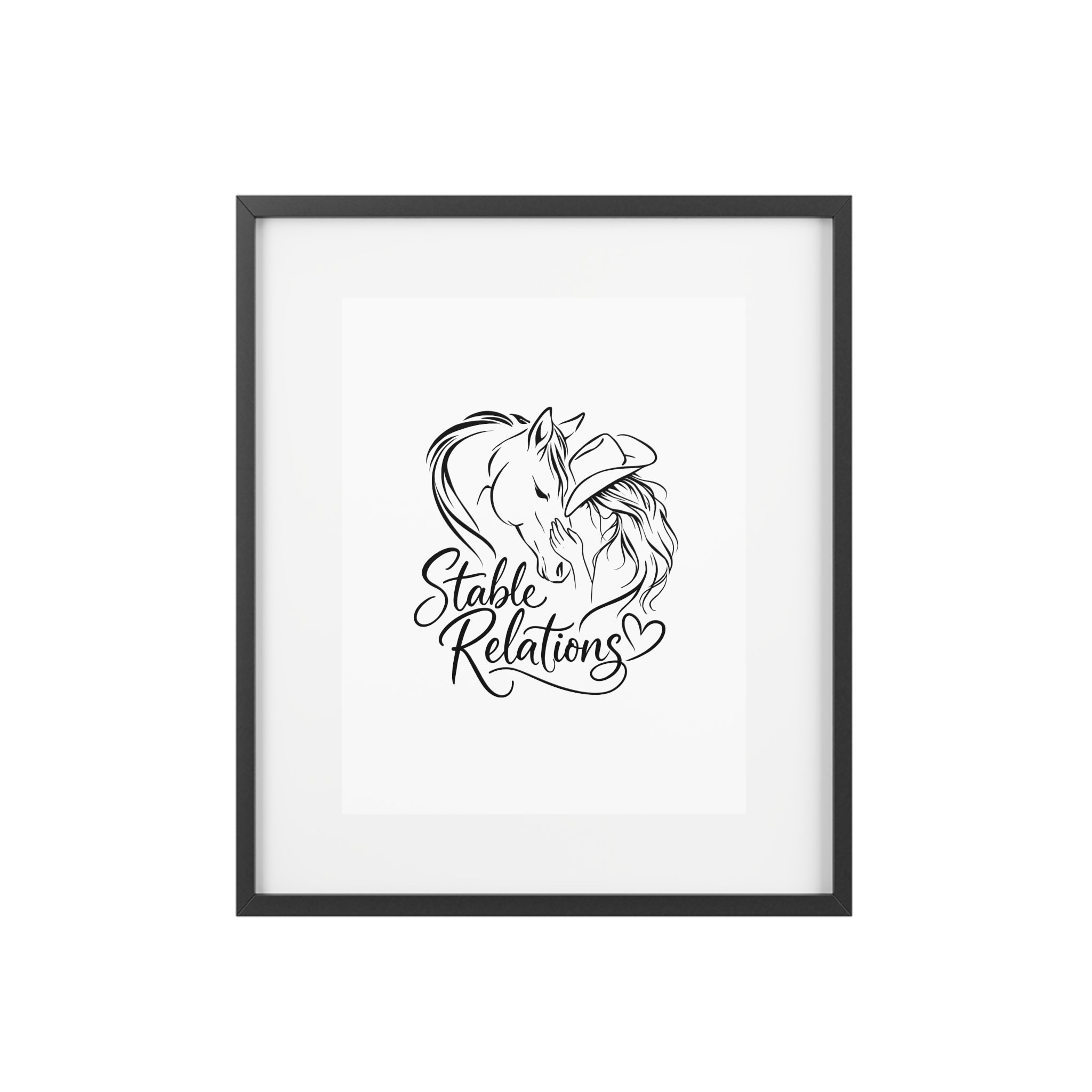 Stable Relations illustration Framed Poster | Matte print HorseGirlsBrand