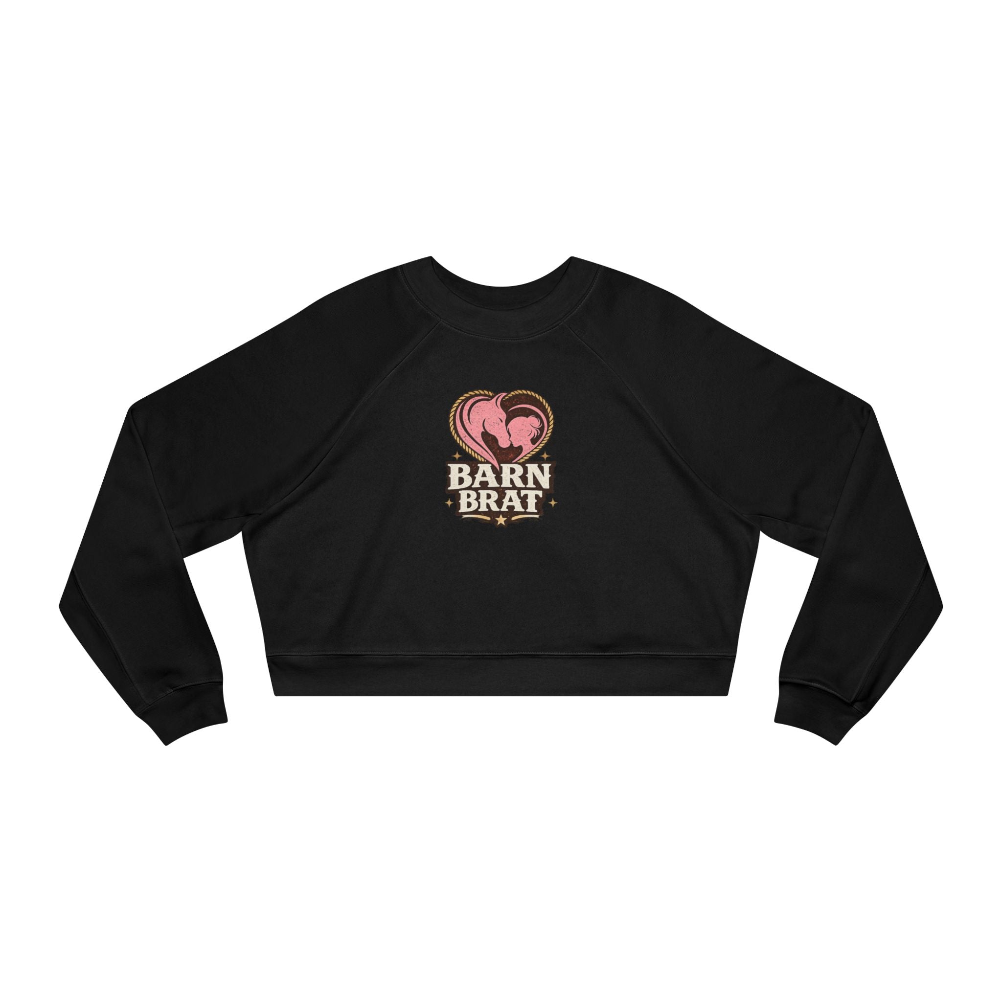 Barn Brat Heart Cropped Pullover Sweatshirt | HorseGirlsBrand