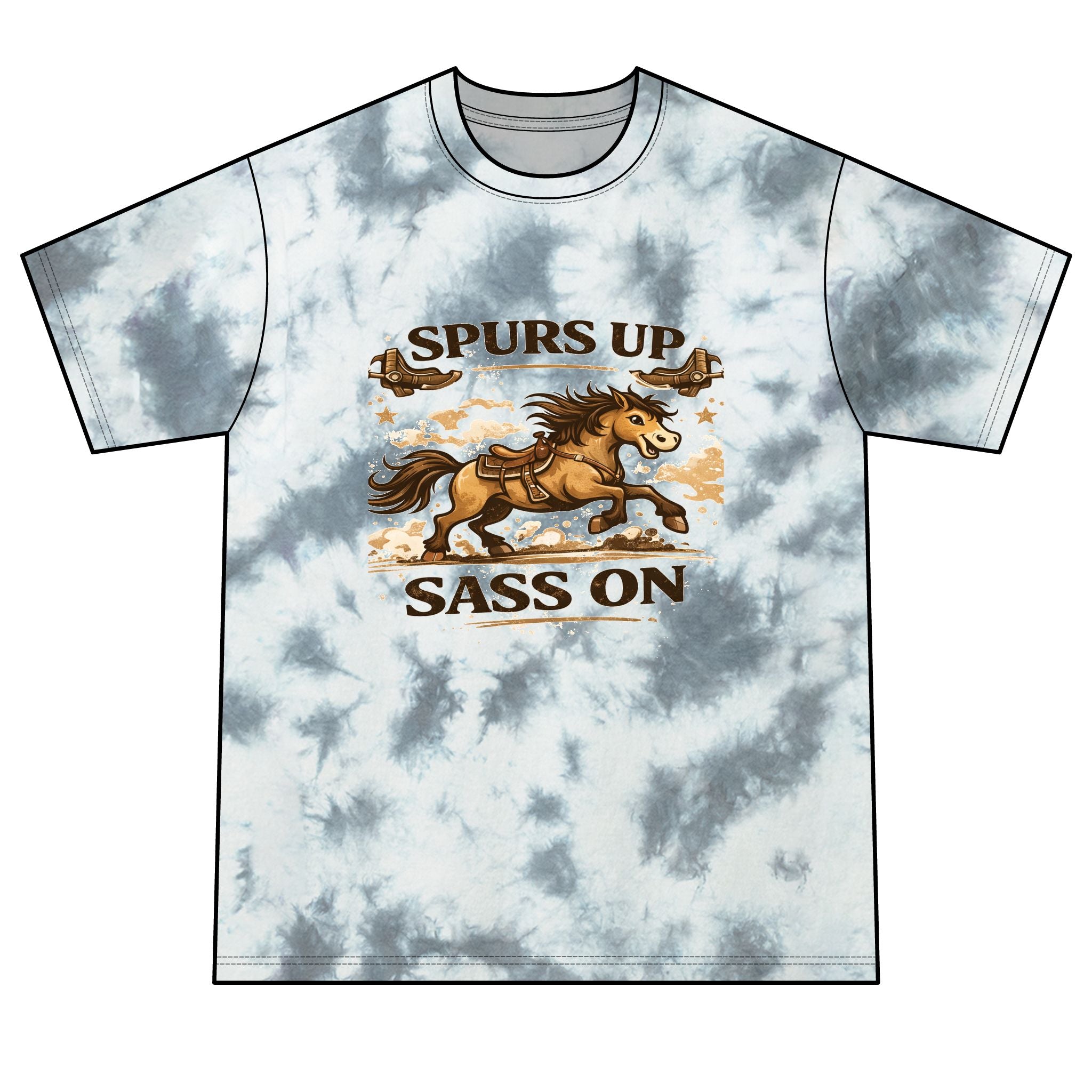 Spurs Up Sass Tie-Dye Tee | HorseGirlsBrand