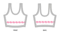 Pink Horse Heart Sports Bra | All-Over Print HorseGirlsBrand