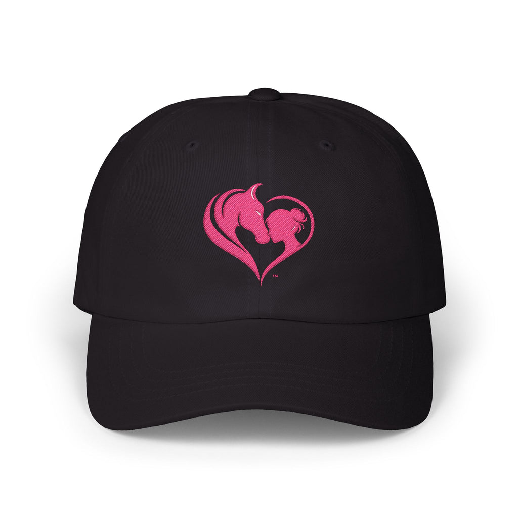 Pink Horse Girl Heart Baseball Cap | HorseGirlsBrand