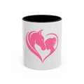 Heart Logo Accent Coffee Mug  Horse & Girl Silhouette for Horse Lovers 11/15oz HorseGirlsBrand