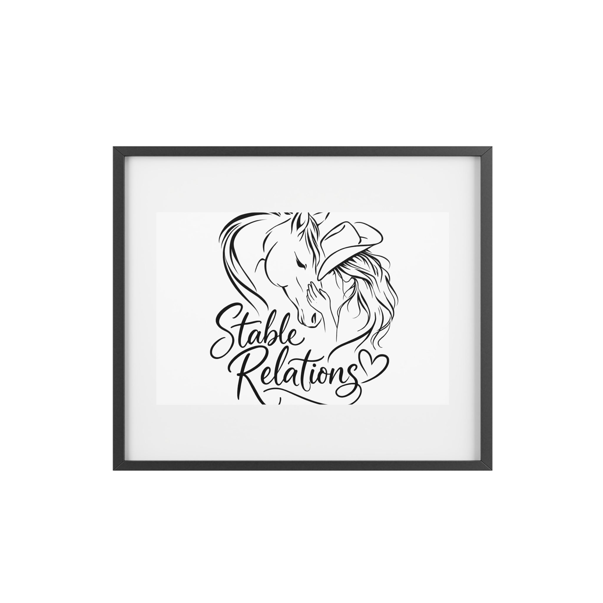Stable Relations illustration Framed Poster | Matte print HorseGirlsBrand