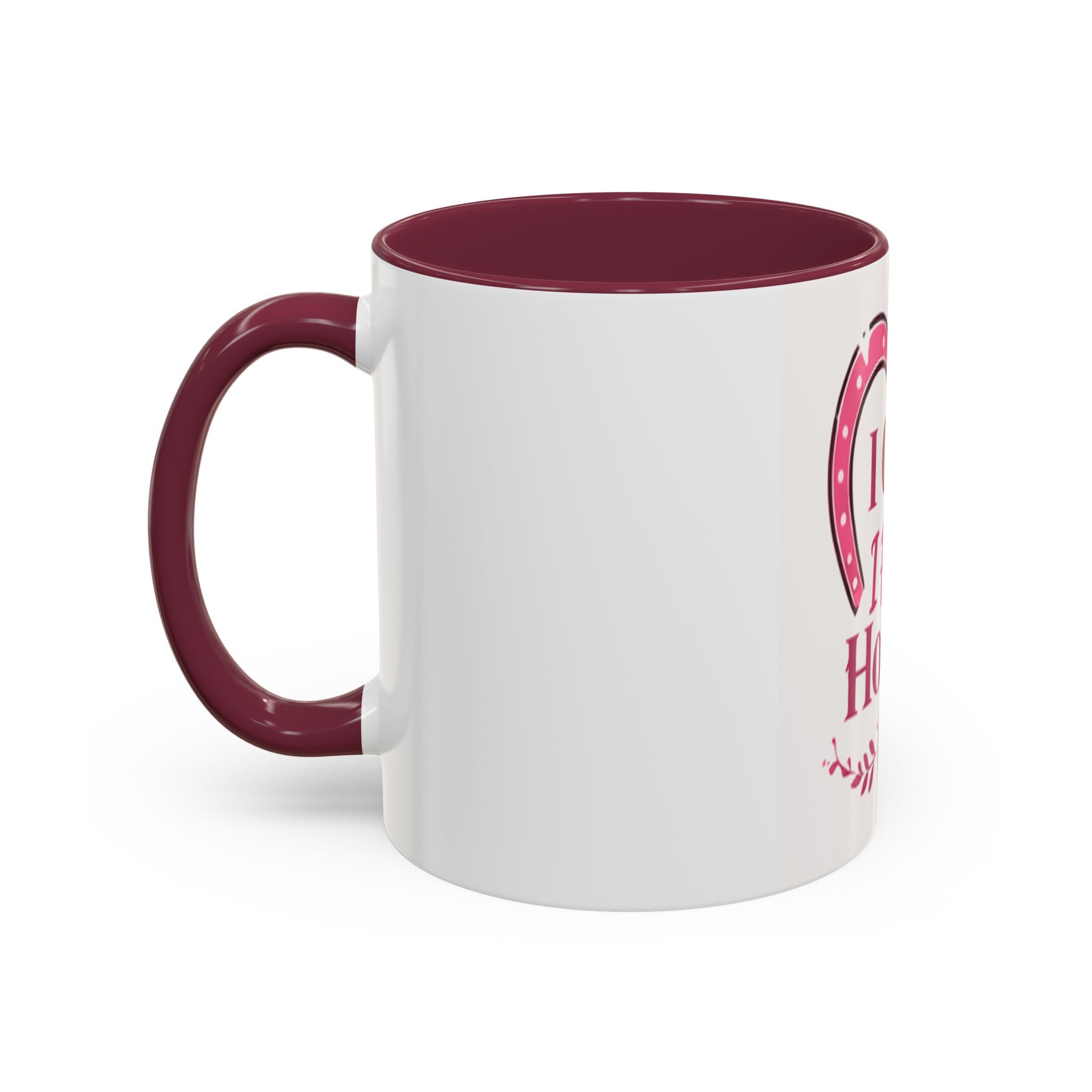 I Can't I Have Horses Pink Horseshoe Heart Mug | Coffee Cup, Equestrian, HorseGirlsBrand