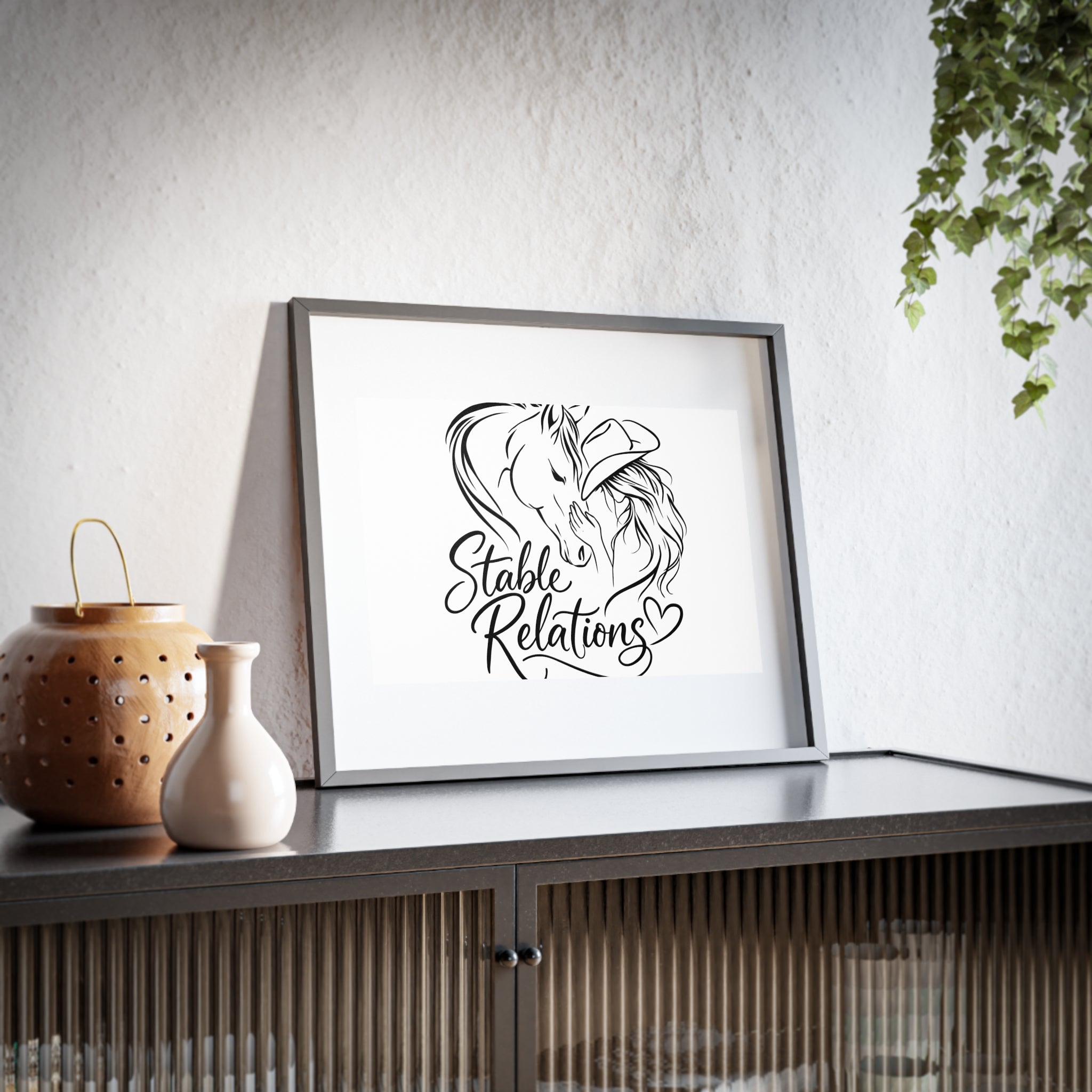 Stable Relations illustration Framed Poster | Matte print HorseGirlsBrand