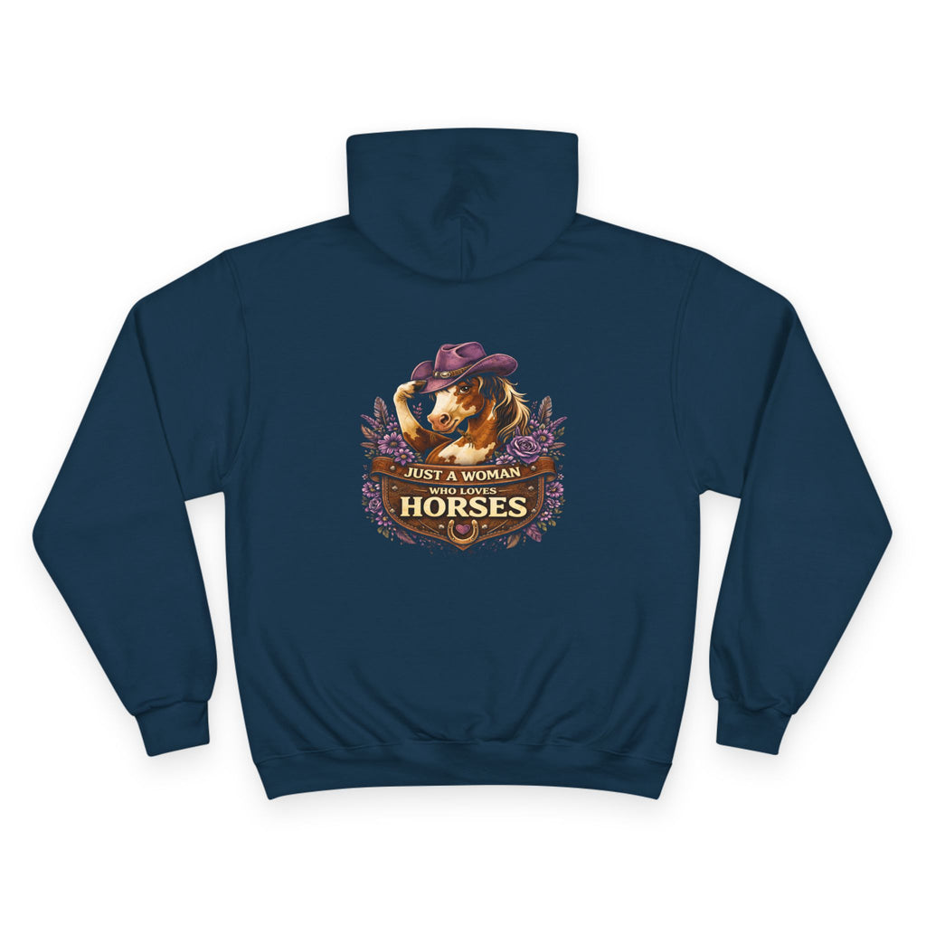 Just A Women That Loves Horses Hoodie | HorseGirlsBrand