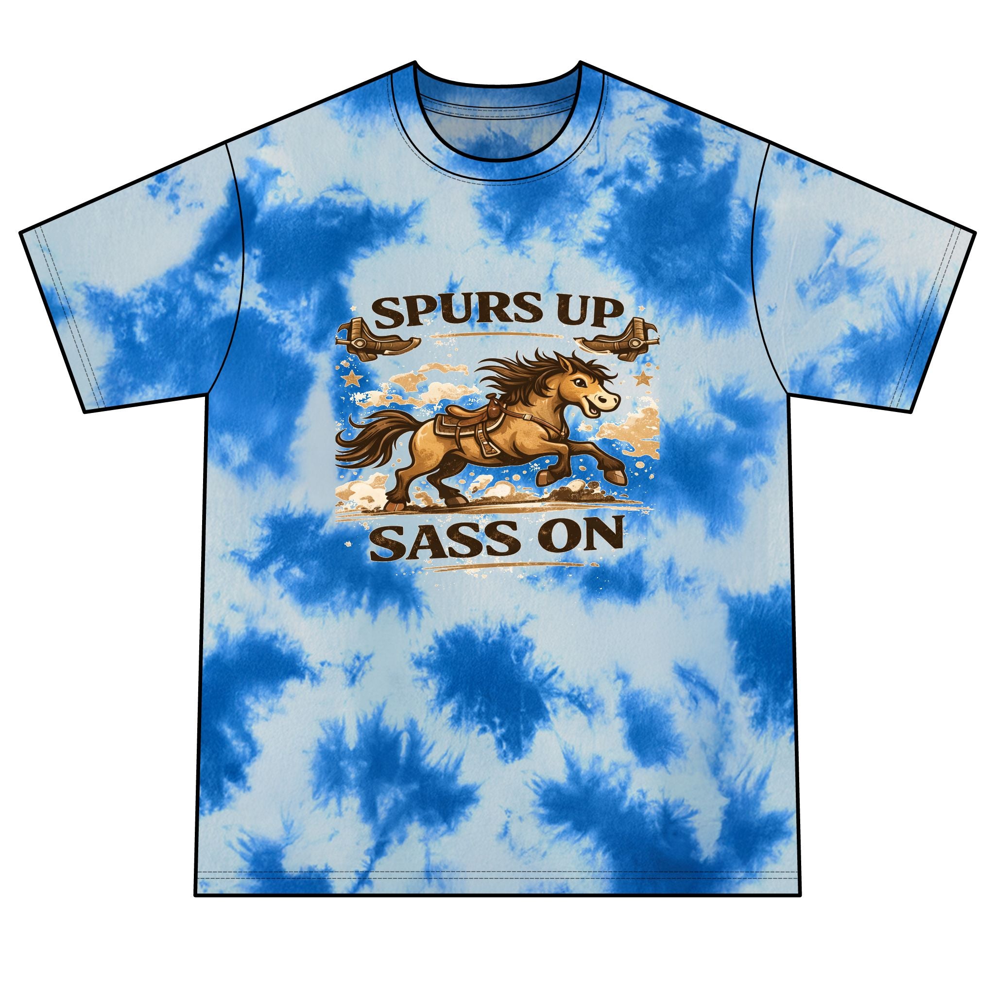 Spurs Up Sass Tie-Dye Tee | HorseGirlsBrand