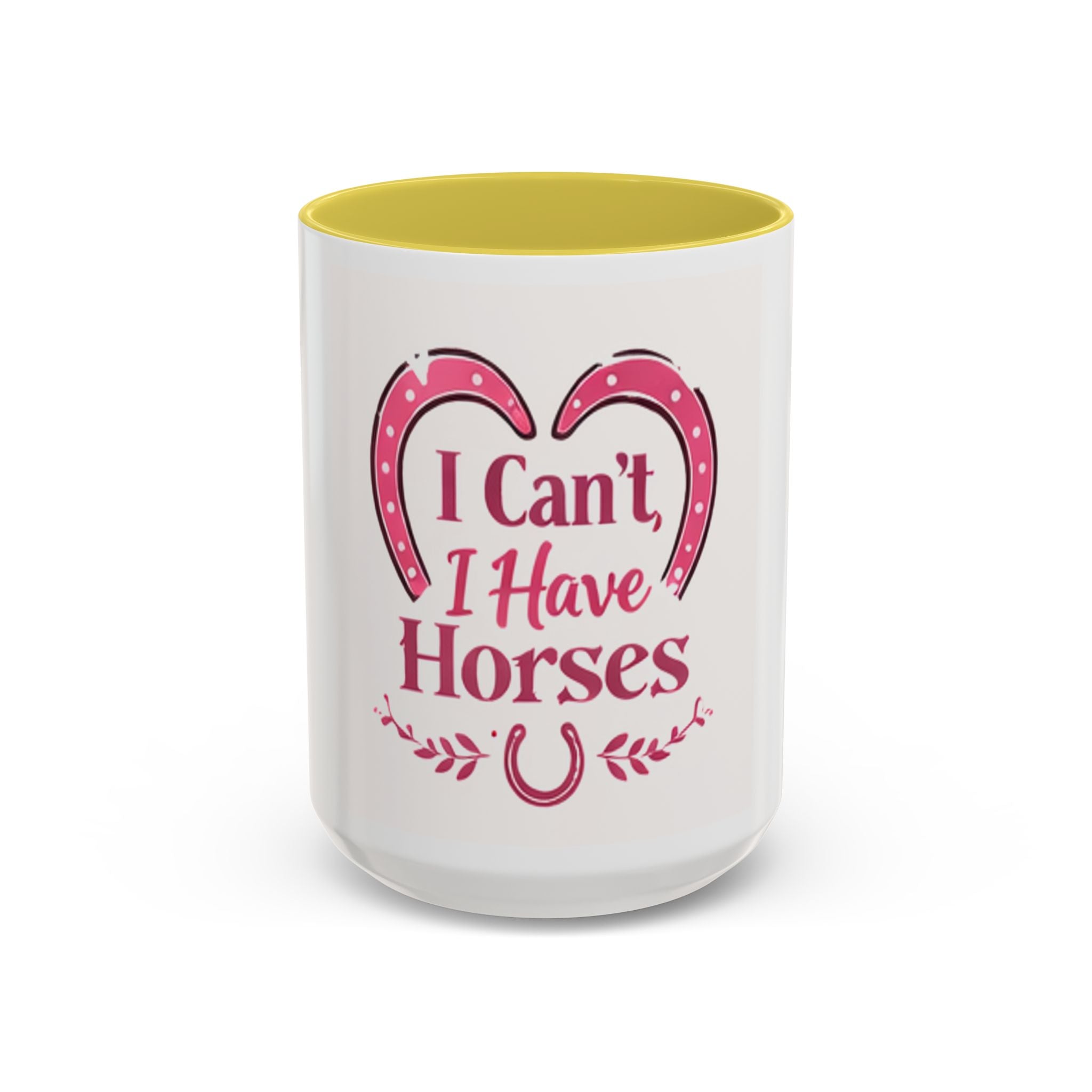 I Can't I Have Horses Pink Horseshoe Heart Mug | Coffee Cup, Equestrian, HorseGirlsBrand