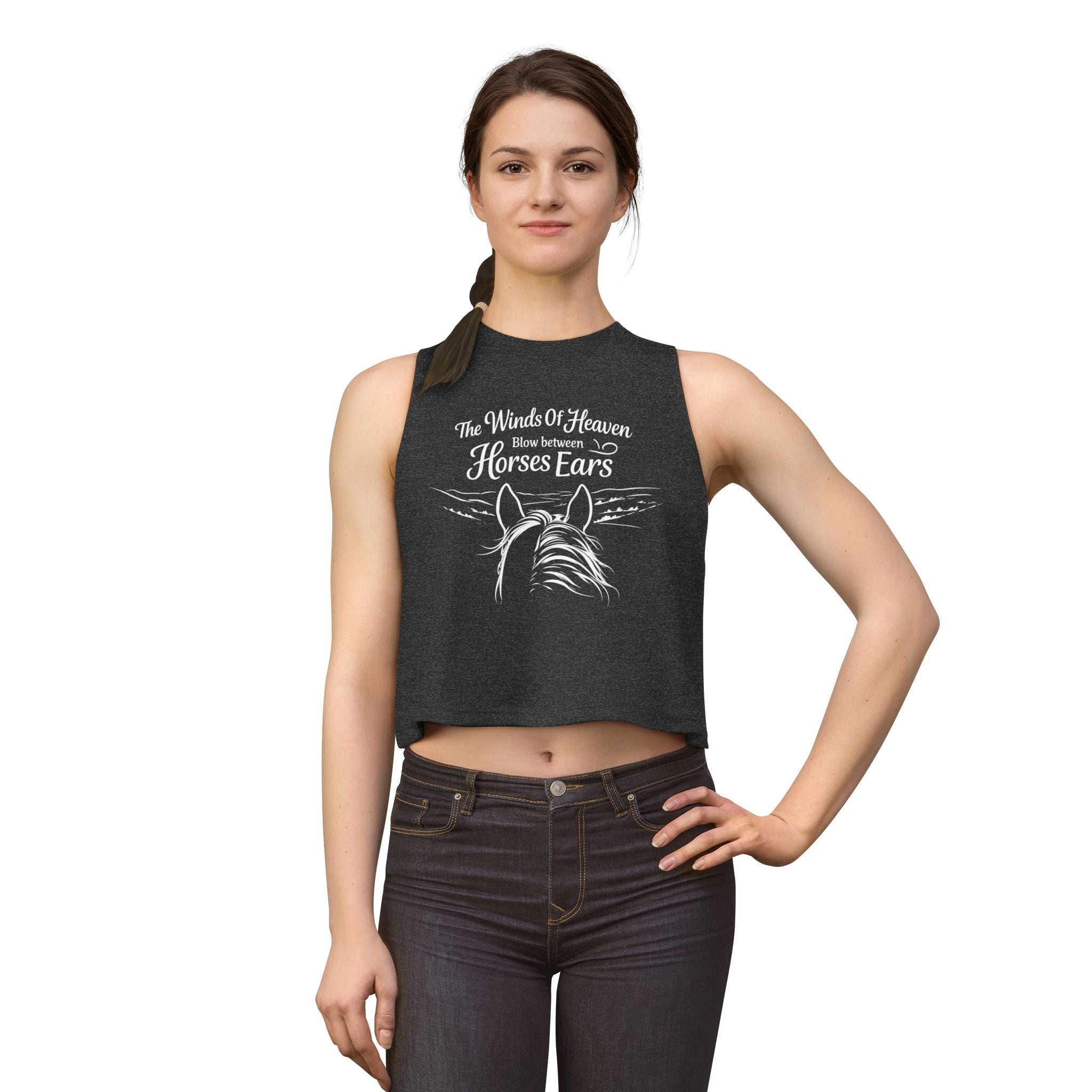 The Winds of Heaven Horses Ears Crop Top | Horseback Riding Shirt HorseGirlsBrand