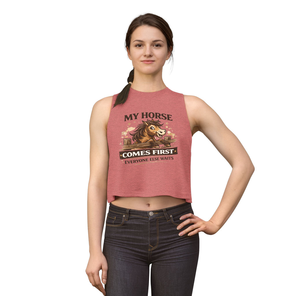 My Horse Comes First Women's Crop Top | HorseGirlsBrand
