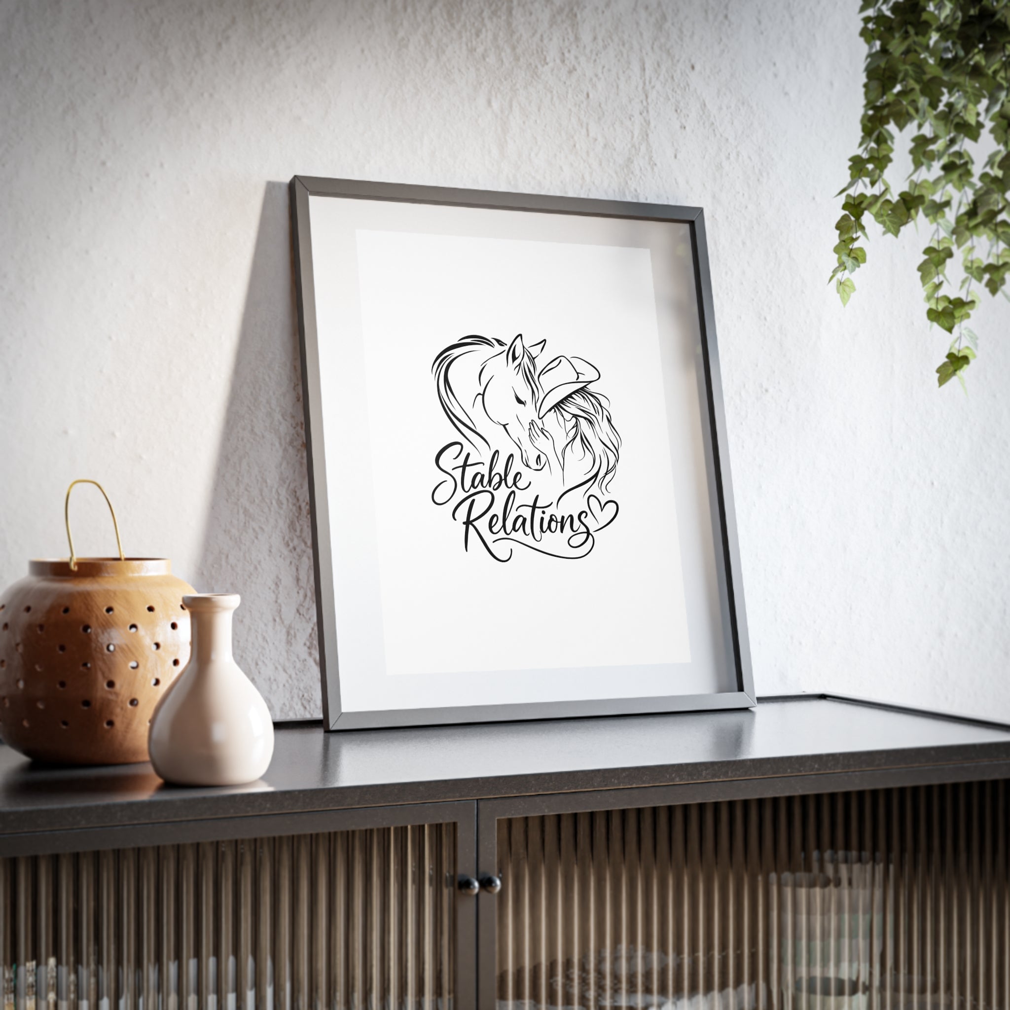 Stable Relations illustration Framed Poster | Matte print HorseGirlsBrand