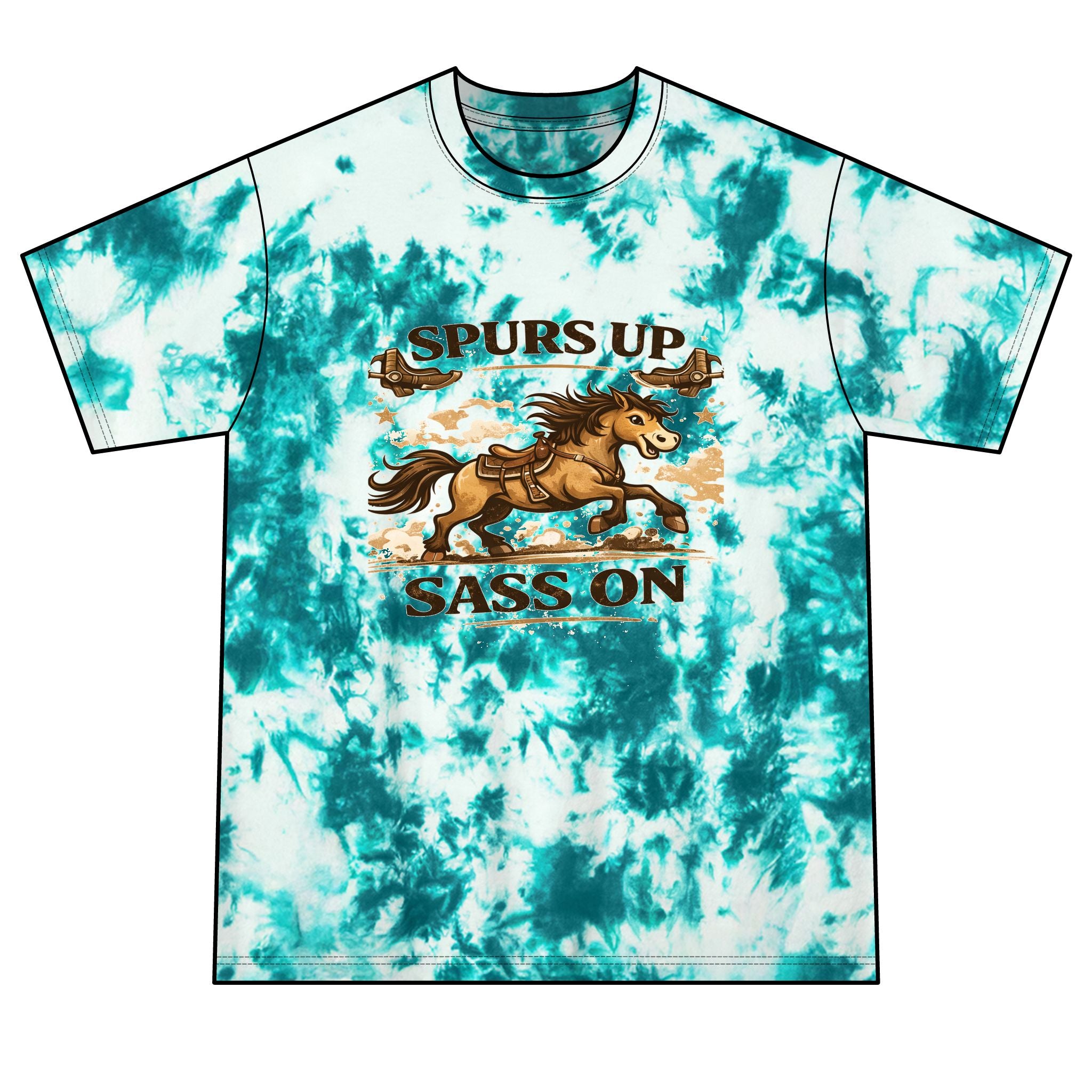 Spurs Up Sass Tie-Dye Tee | HorseGirlsBrand
