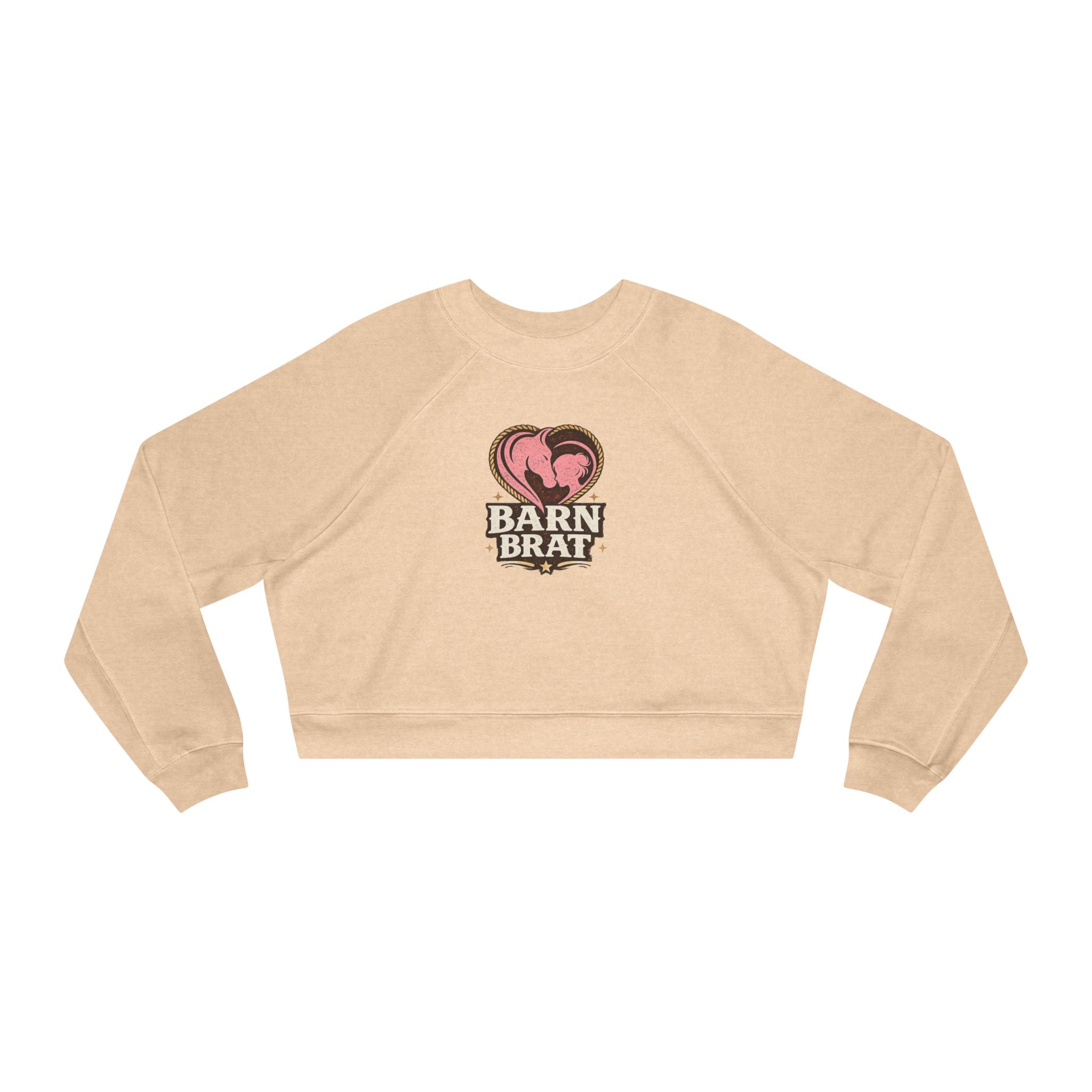 Barn Brat Heart Cropped Pullover Sweatshirt | HorseGirlsBrand