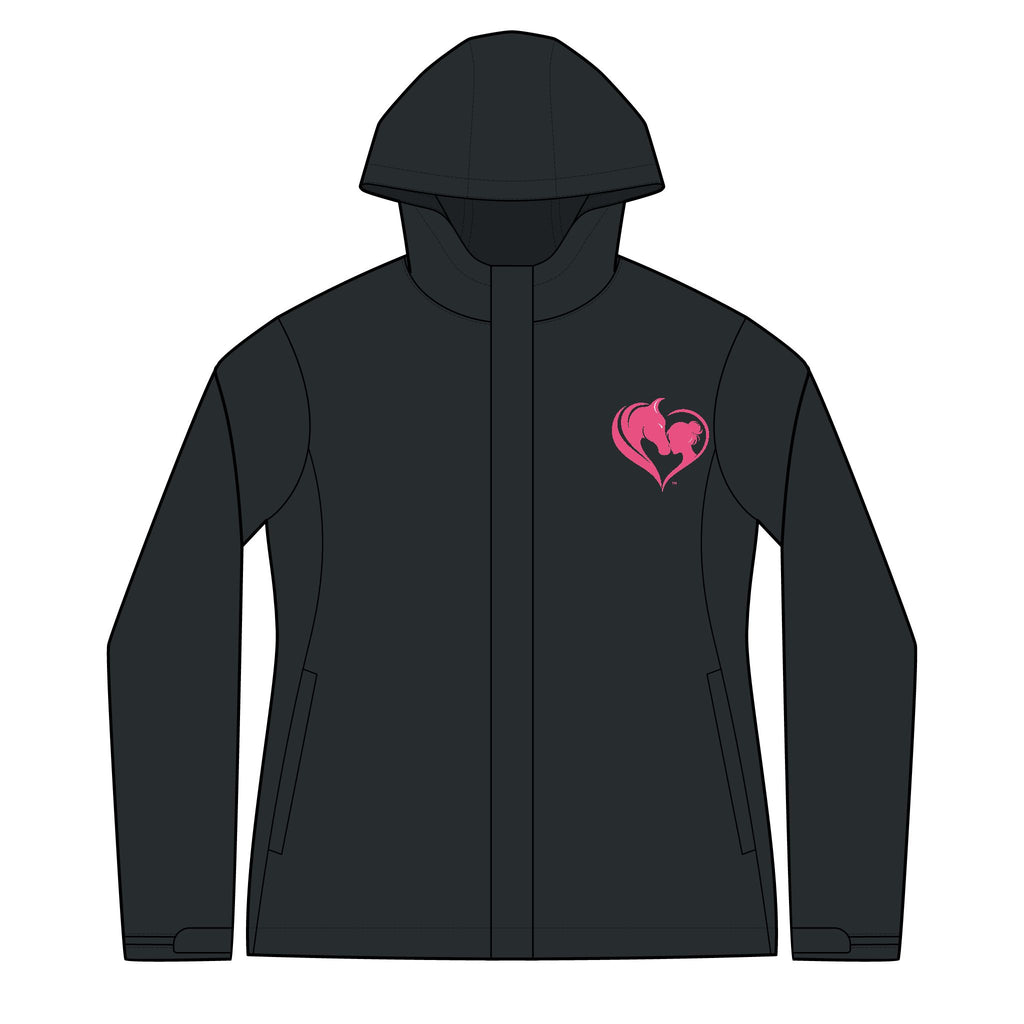 Pink Heart Logo Jacket | Arcadia Hooded Jacket HorseGirlsBrand