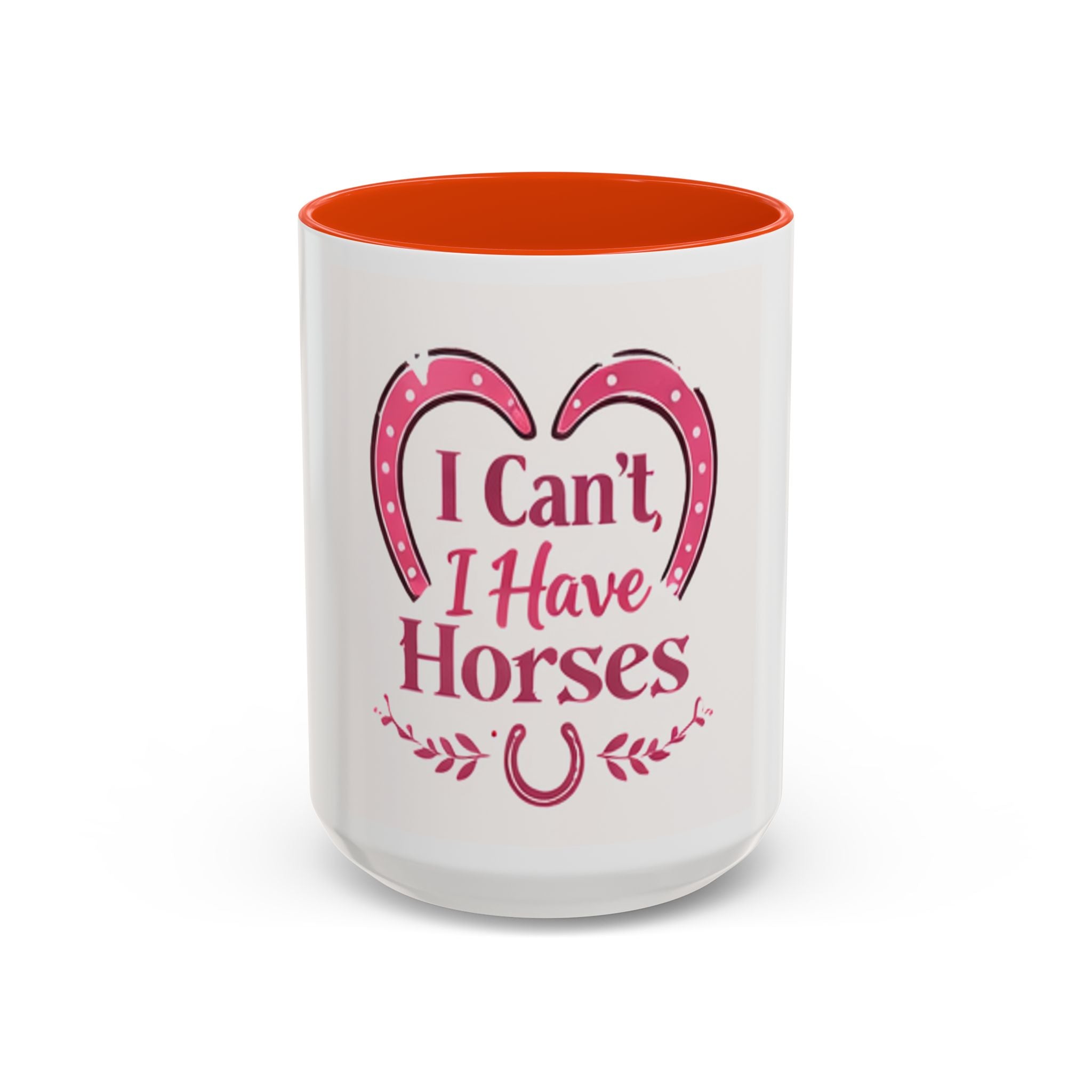 I Can't I Have Horses Pink Horseshoe Heart Mug | Coffee Cup, Equestrian, HorseGirlsBrand