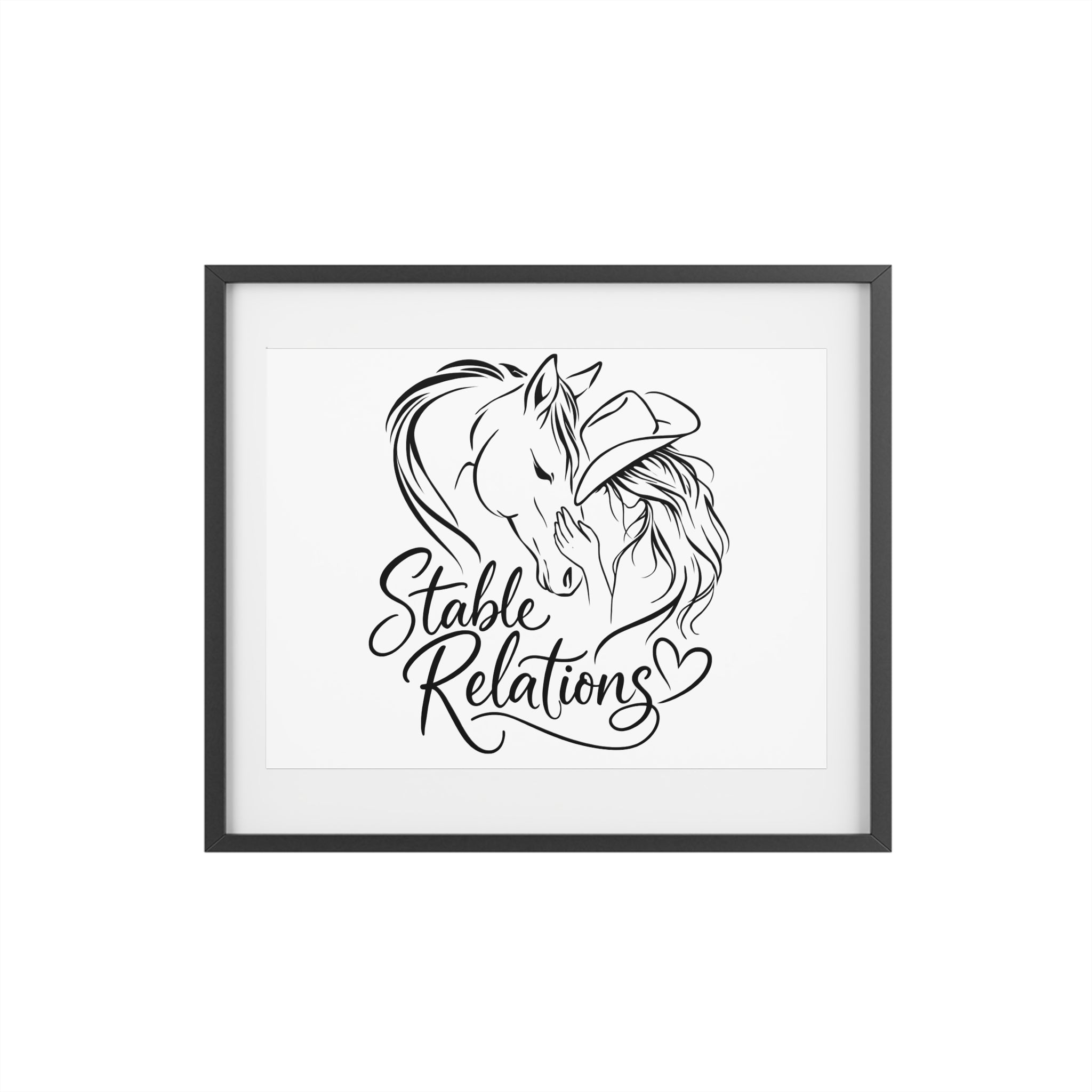 Stable Relations illustration Framed Poster | Matte print HorseGirlsBrand