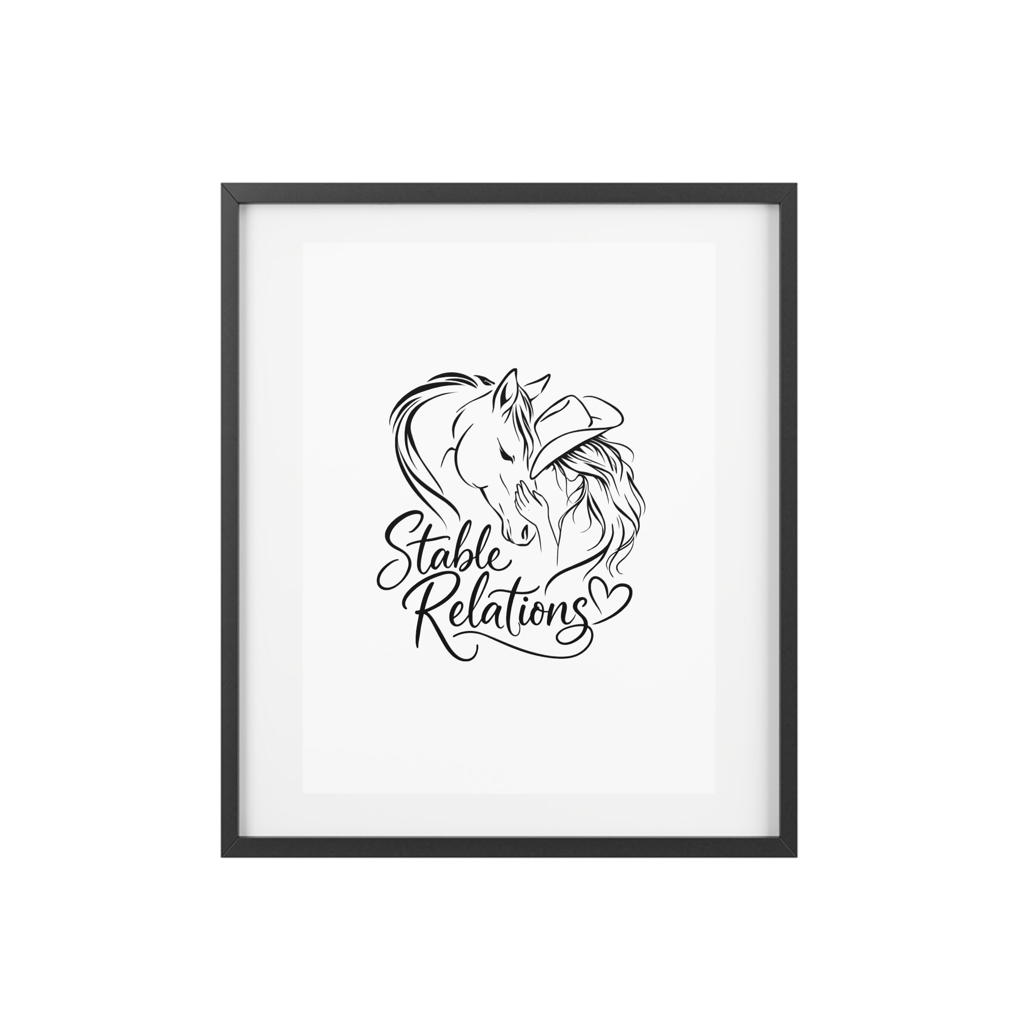 Stable Relations illustration Framed Poster | Matte print HorseGirlsBrand