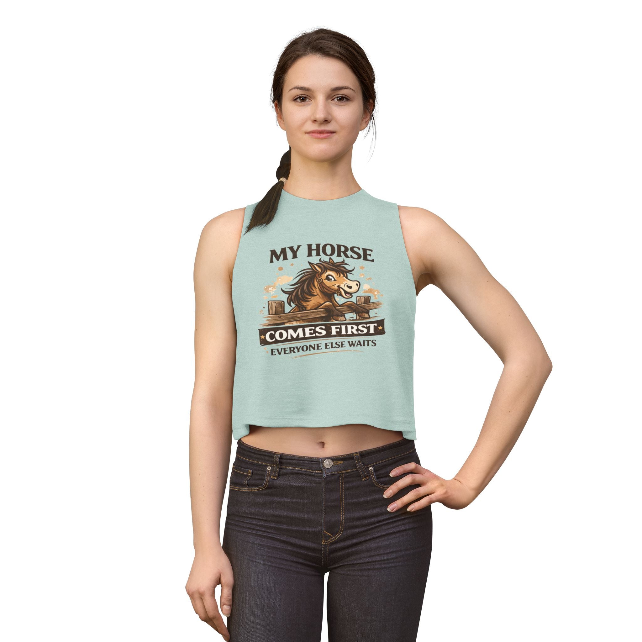 My Horse Comes First Women's Crop Top | HorseGirlsBrand
