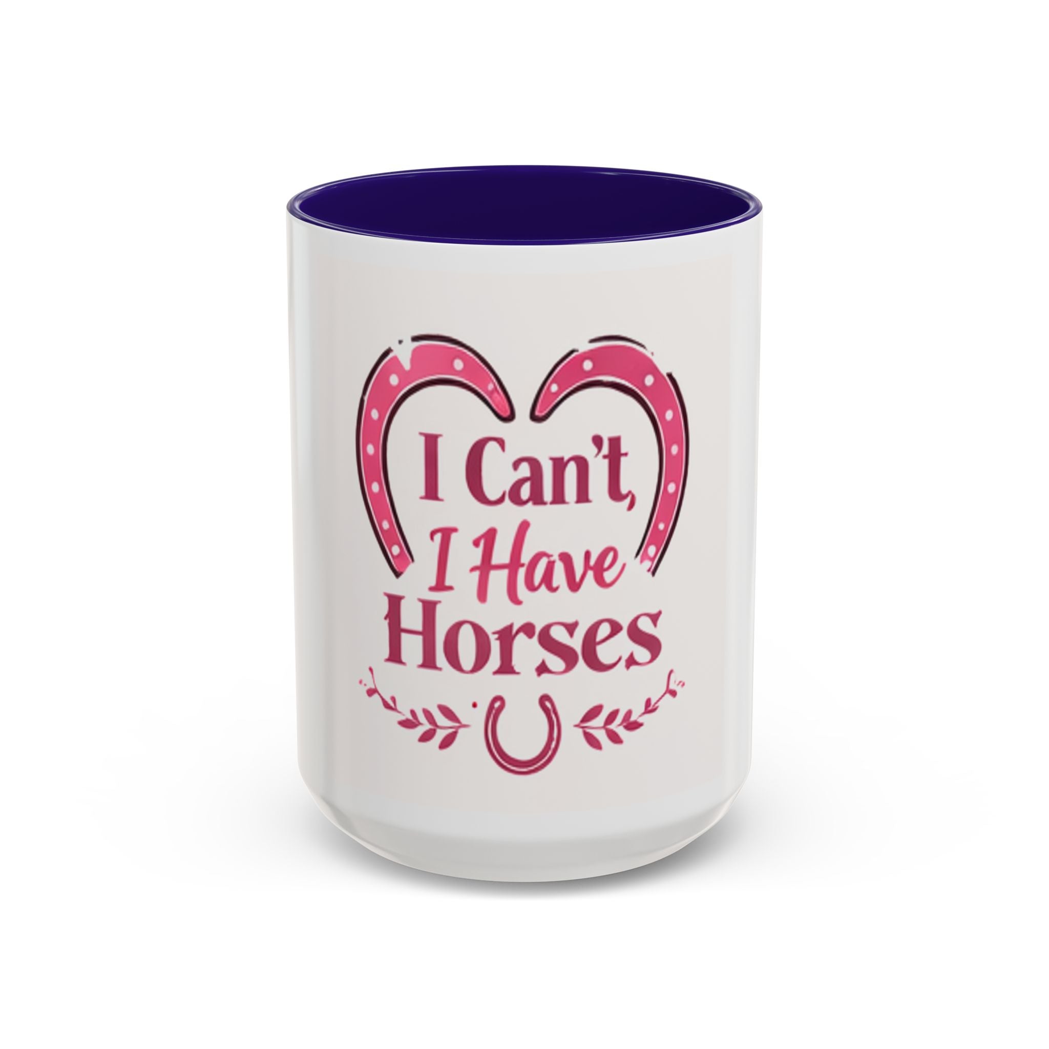 I Can't I Have Horses Pink Horseshoe Heart Mug | Coffee Cup, Equestrian, HorseGirlsBrand