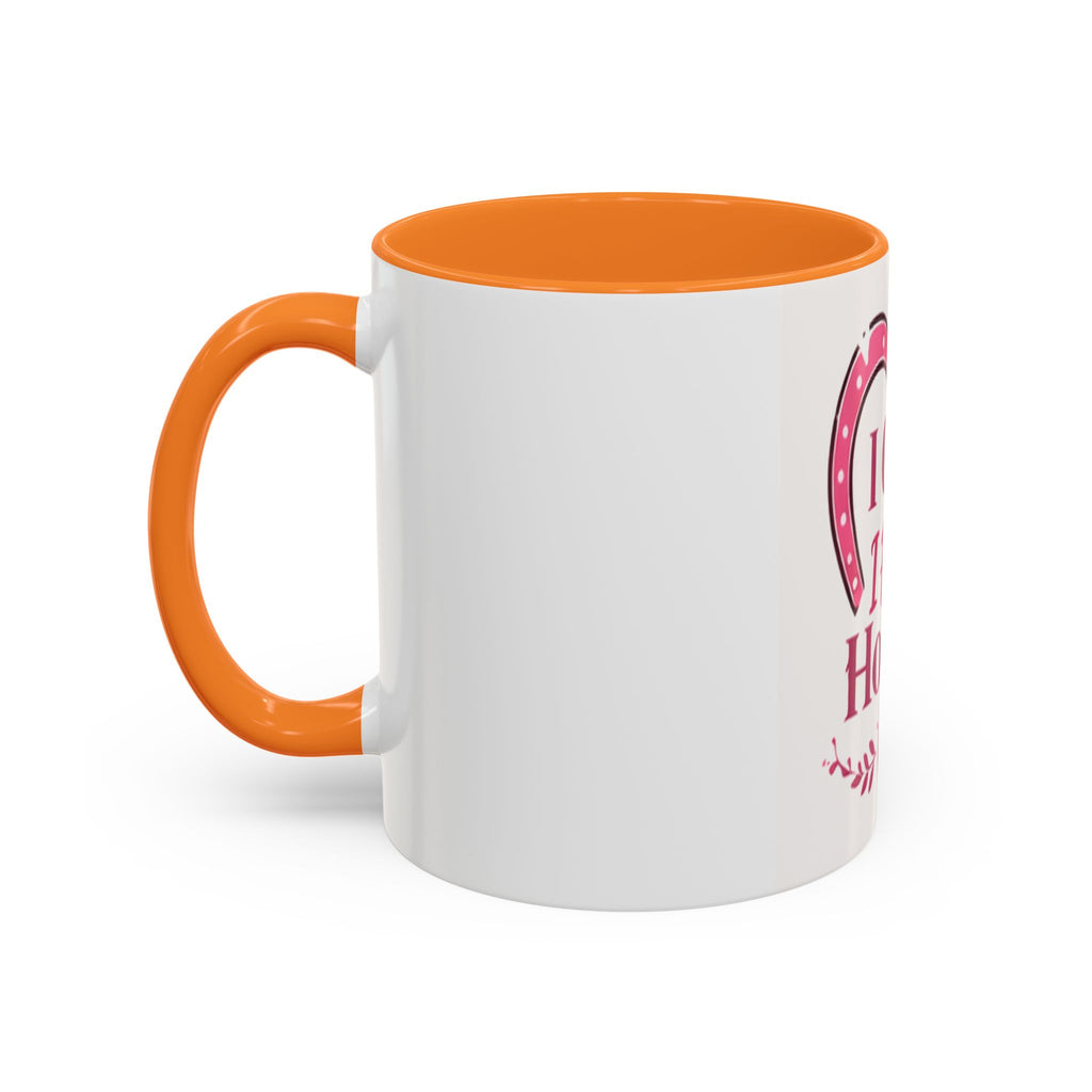 I Can't I Have Horses Pink Horseshoe Heart Mug | Coffee Cup, Equestrian, HorseGirlsBrand
